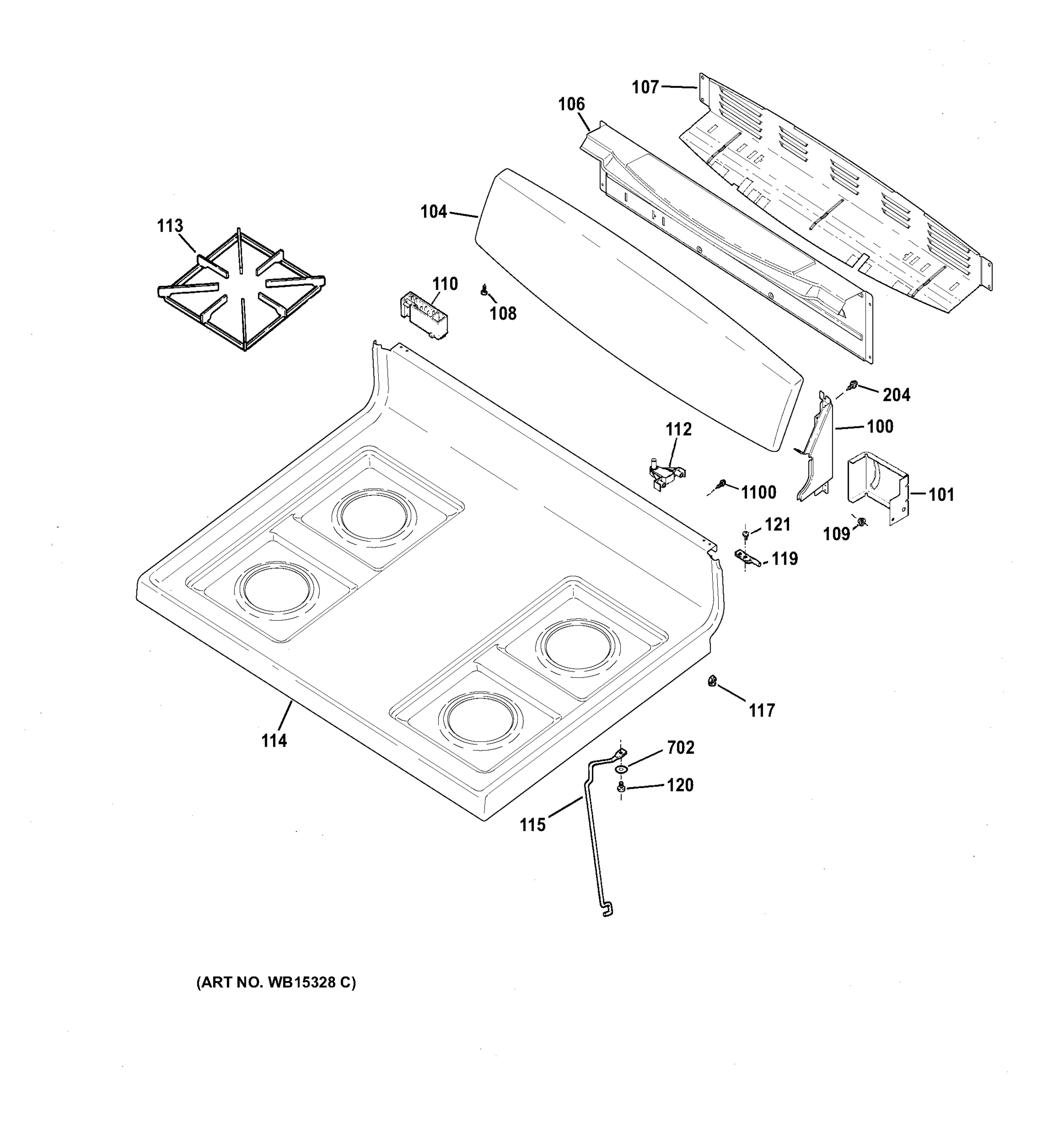CONTROL PANEL & COOKTOP
