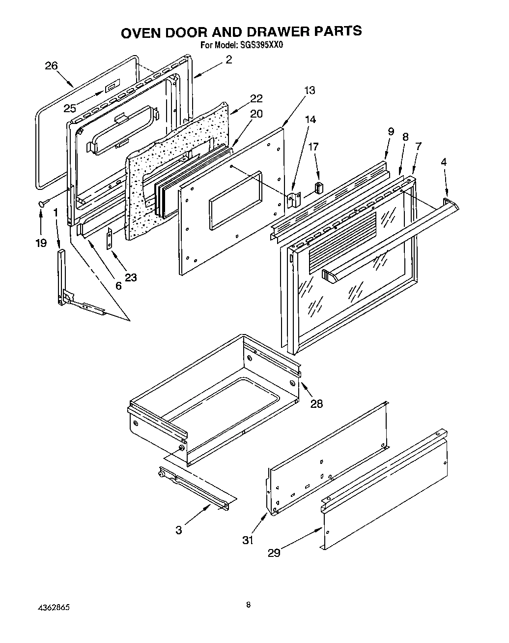 06 - OVEN DOOR AND DRAWER