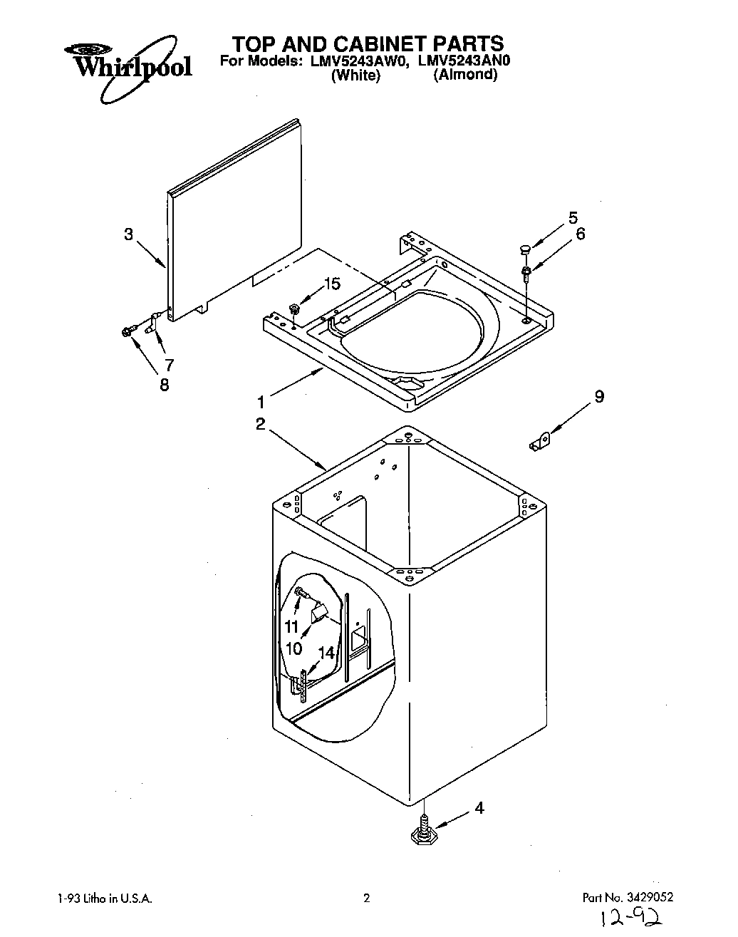 01 - TOP AND CABINET, LIT/OPTIONAL