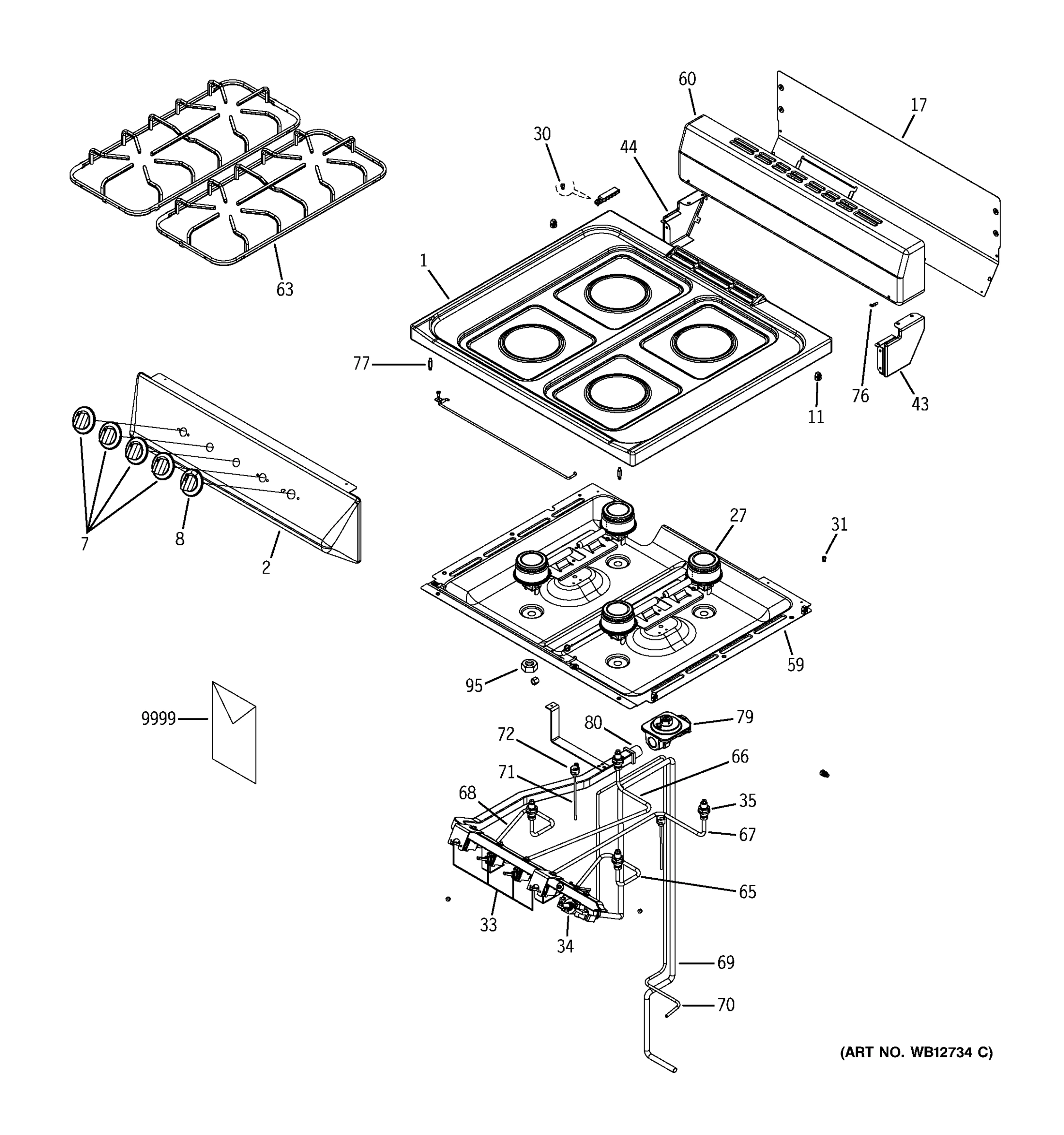 CONTROL PANEL & COOKTOP
