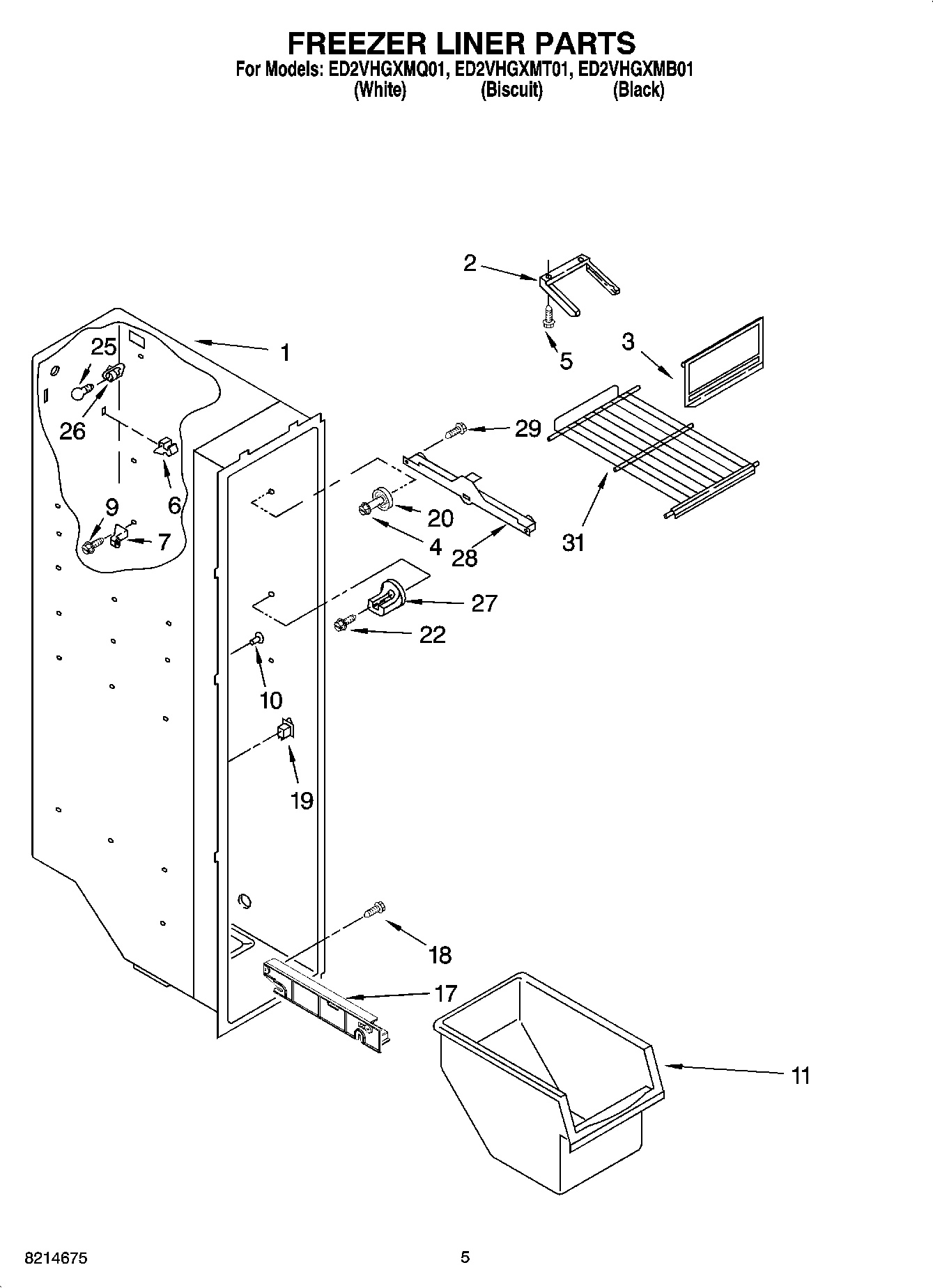 04 - FREEZER LINER PARTS