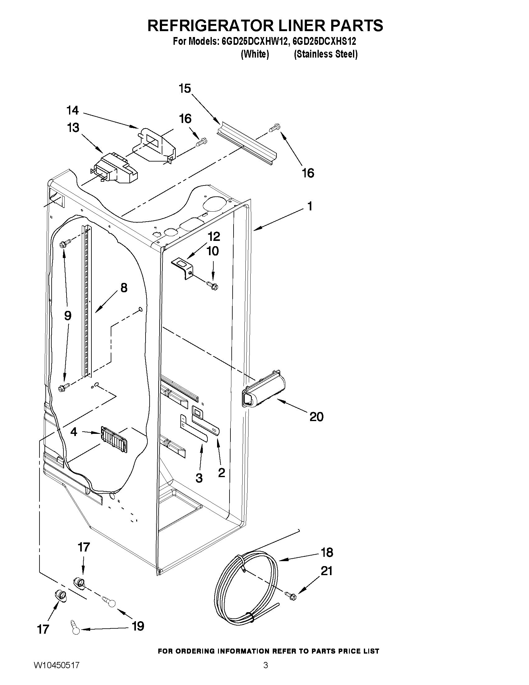 02 - REFRIGERATOR LINER PARTS