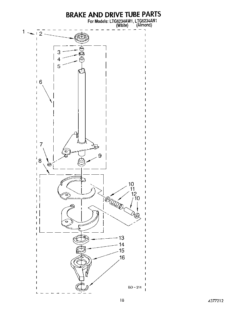 12 - BRAKE AND DRIVE TUBE