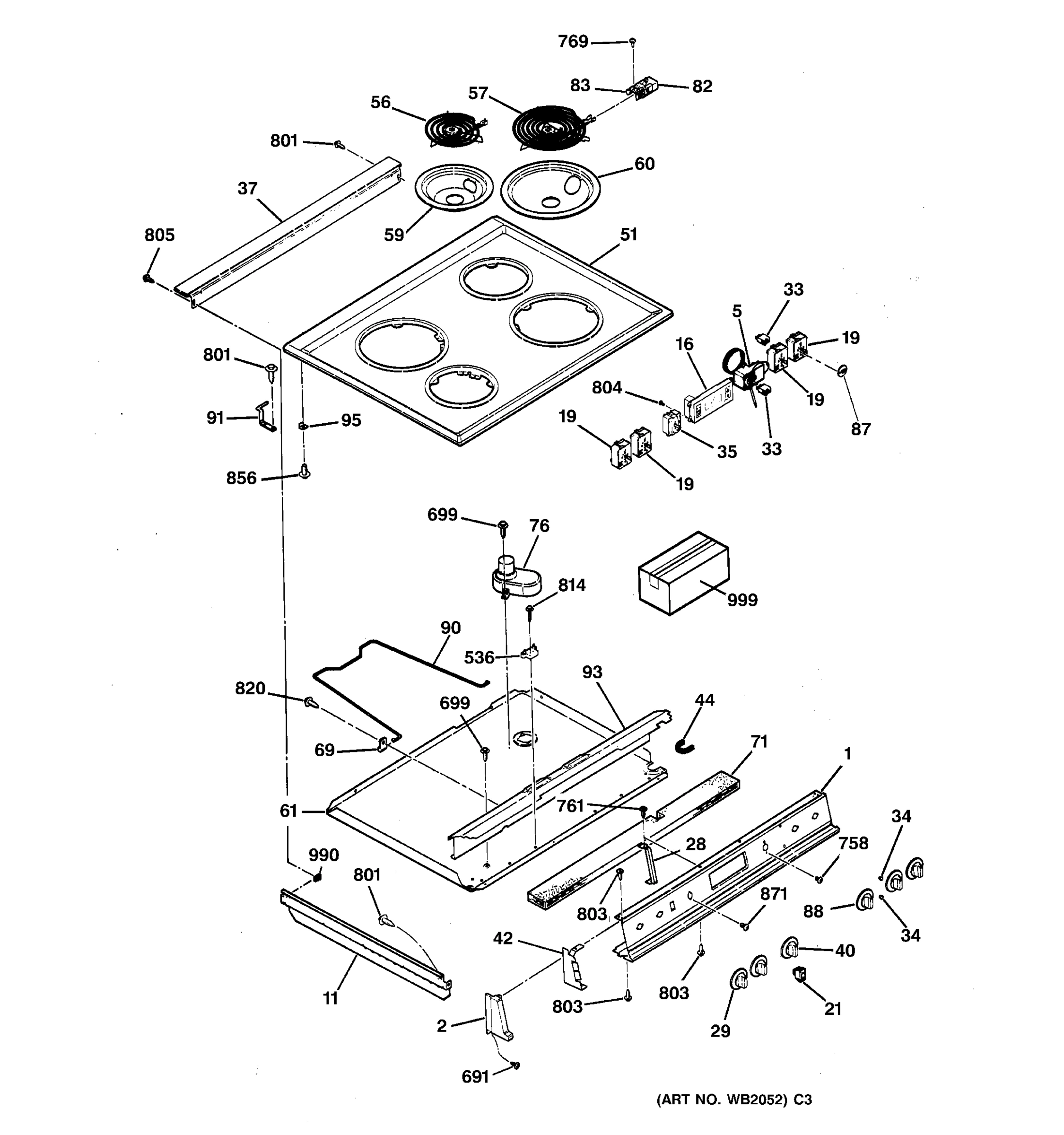 CONTROL PANEL & COOKTOP