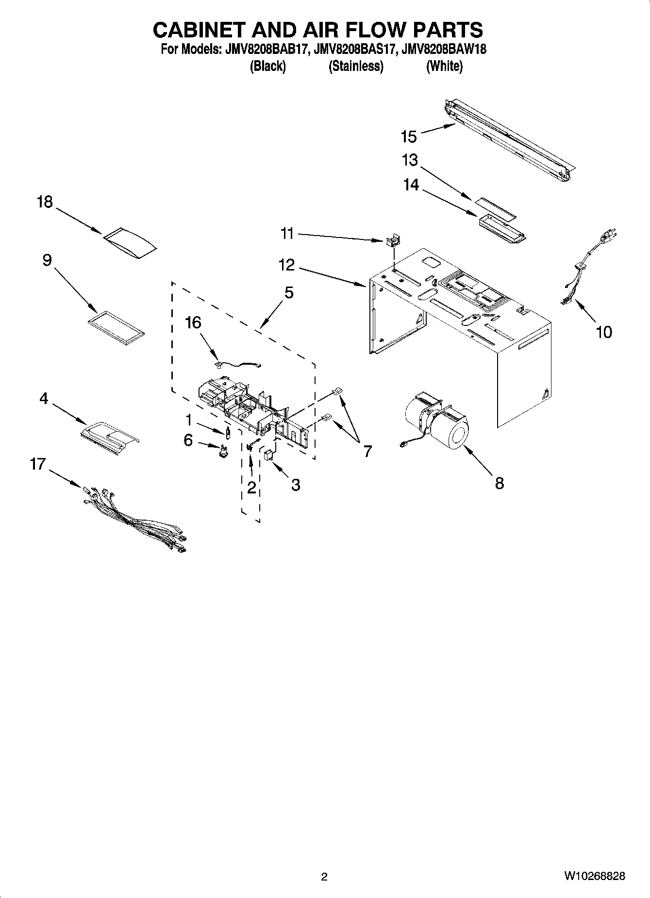 02 - CABINET AND AIR FLOW PARTS