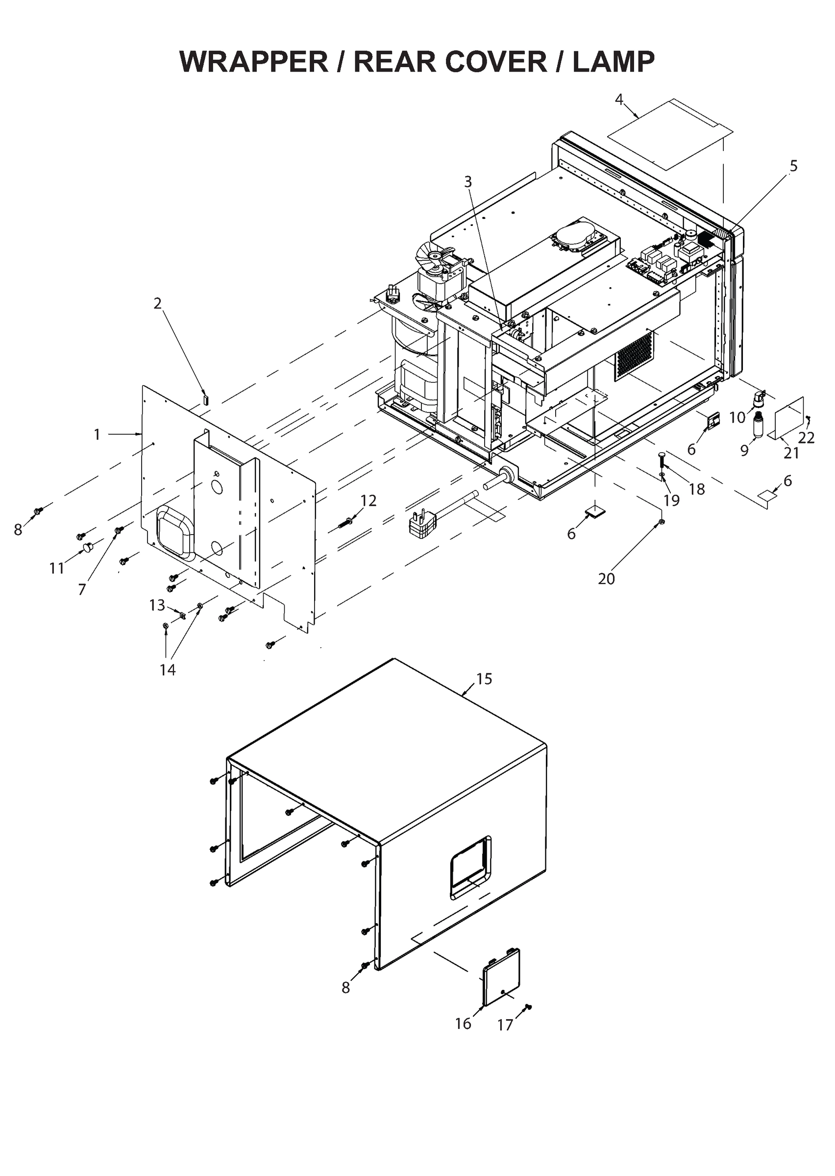 WRAPPER / REAR COVER / LAMP