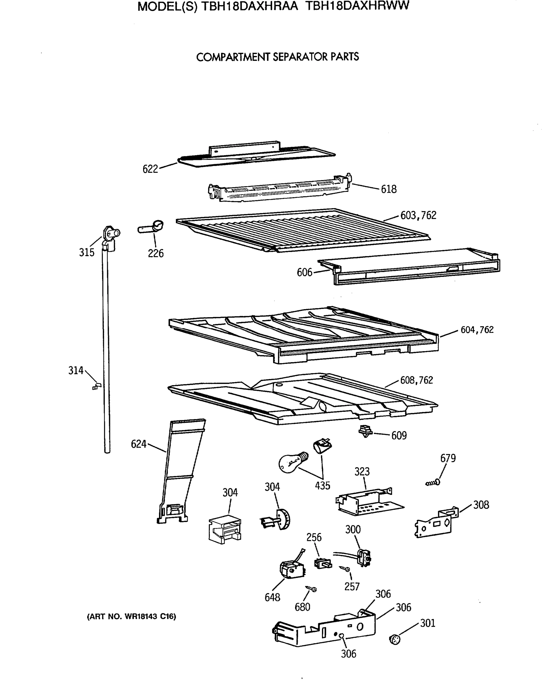 COMPARTMENT SEPARATOR PARTS