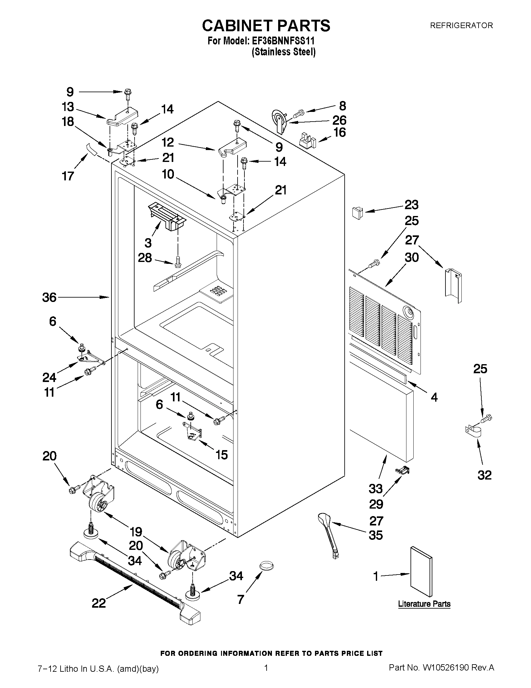 01 - CABINET PARTS