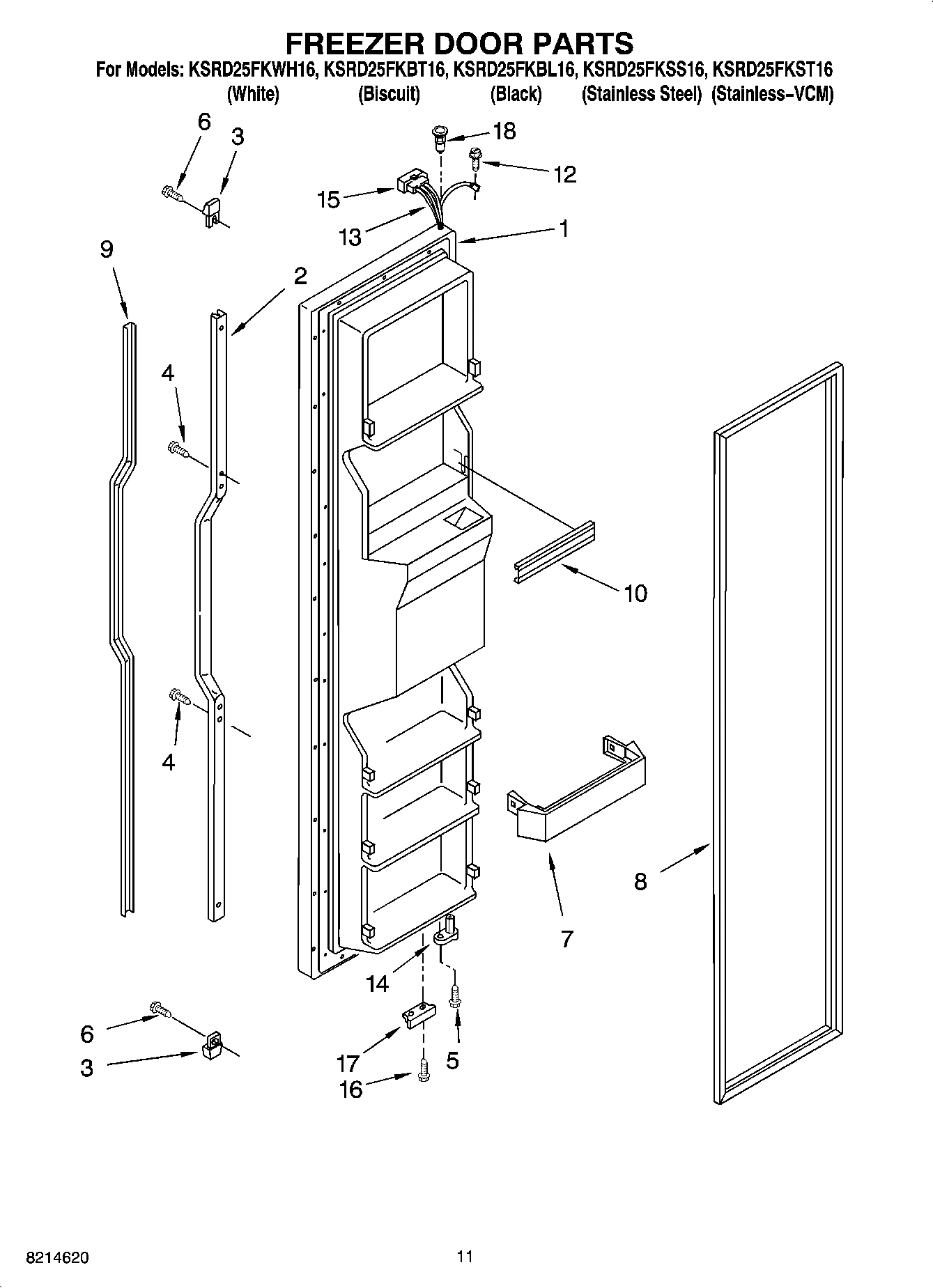 07 - FREEZER DOOR PARTS