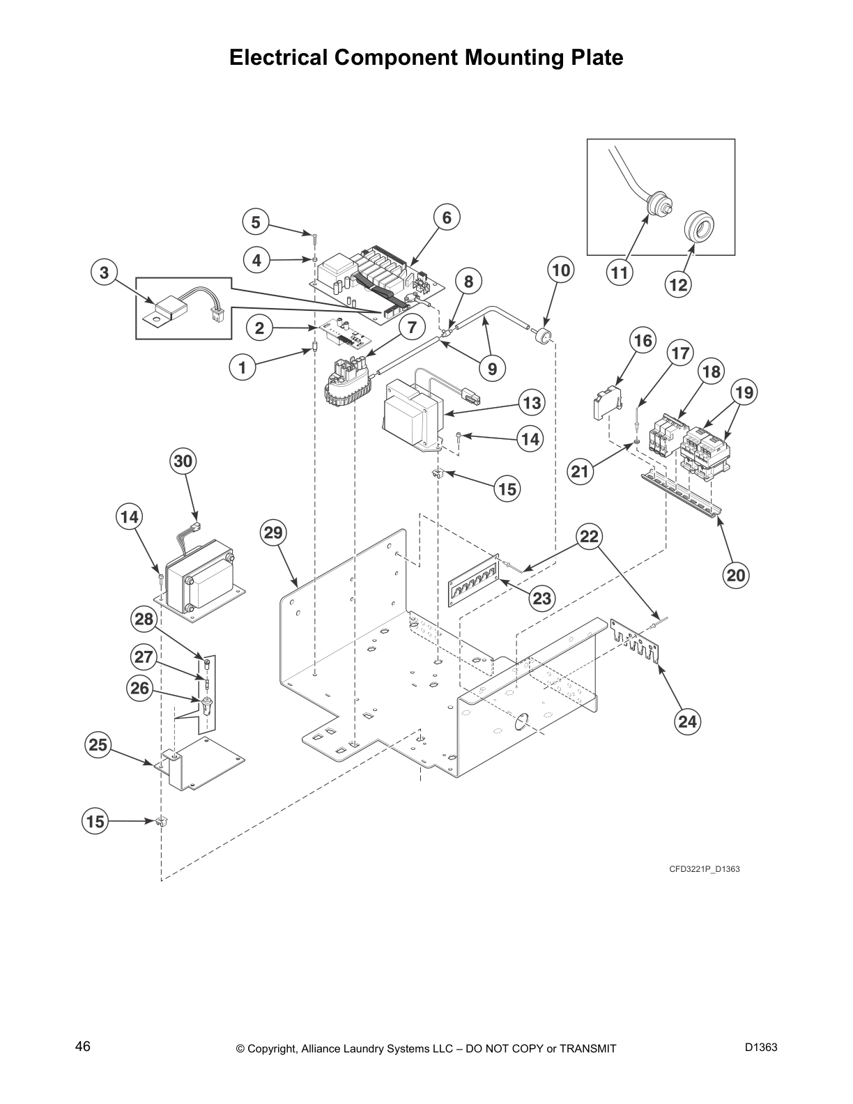 Electrical Component Mounting Plate