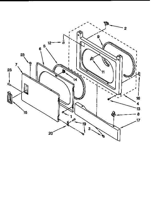 DRYER FRONT PANEL & DOOR