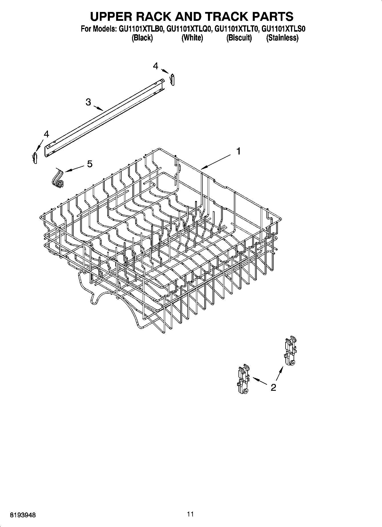 09 - UPPER RACK AND TRACK PARTS