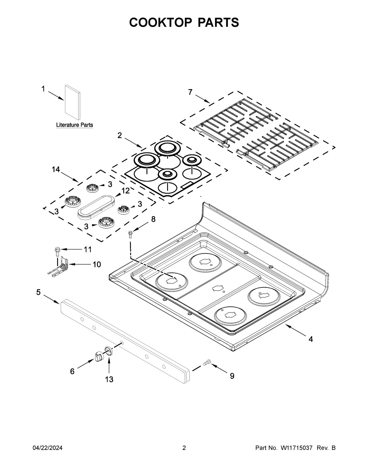 02 - COOKTOP PARTS