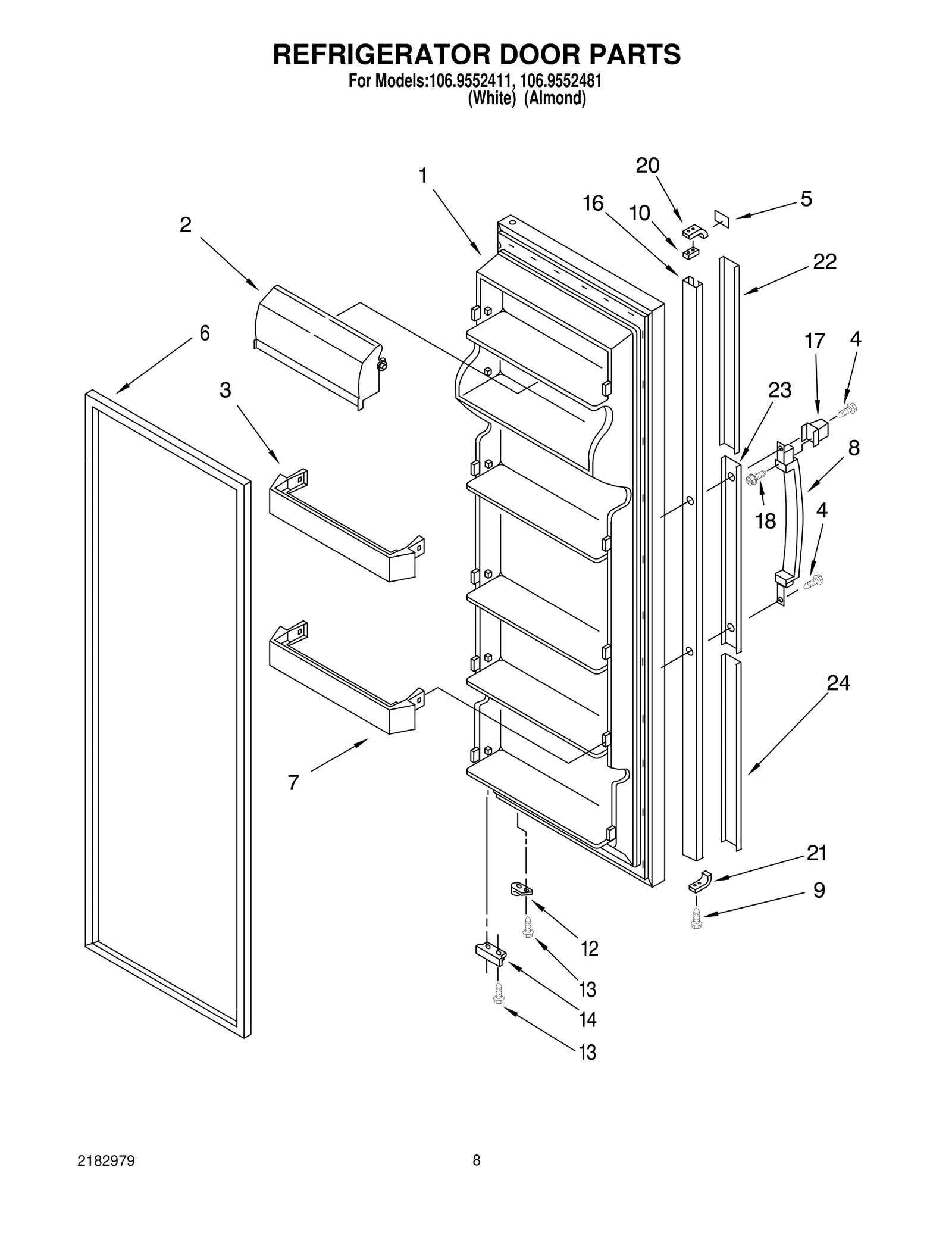 REFRIGERATOR DOOR PARTS