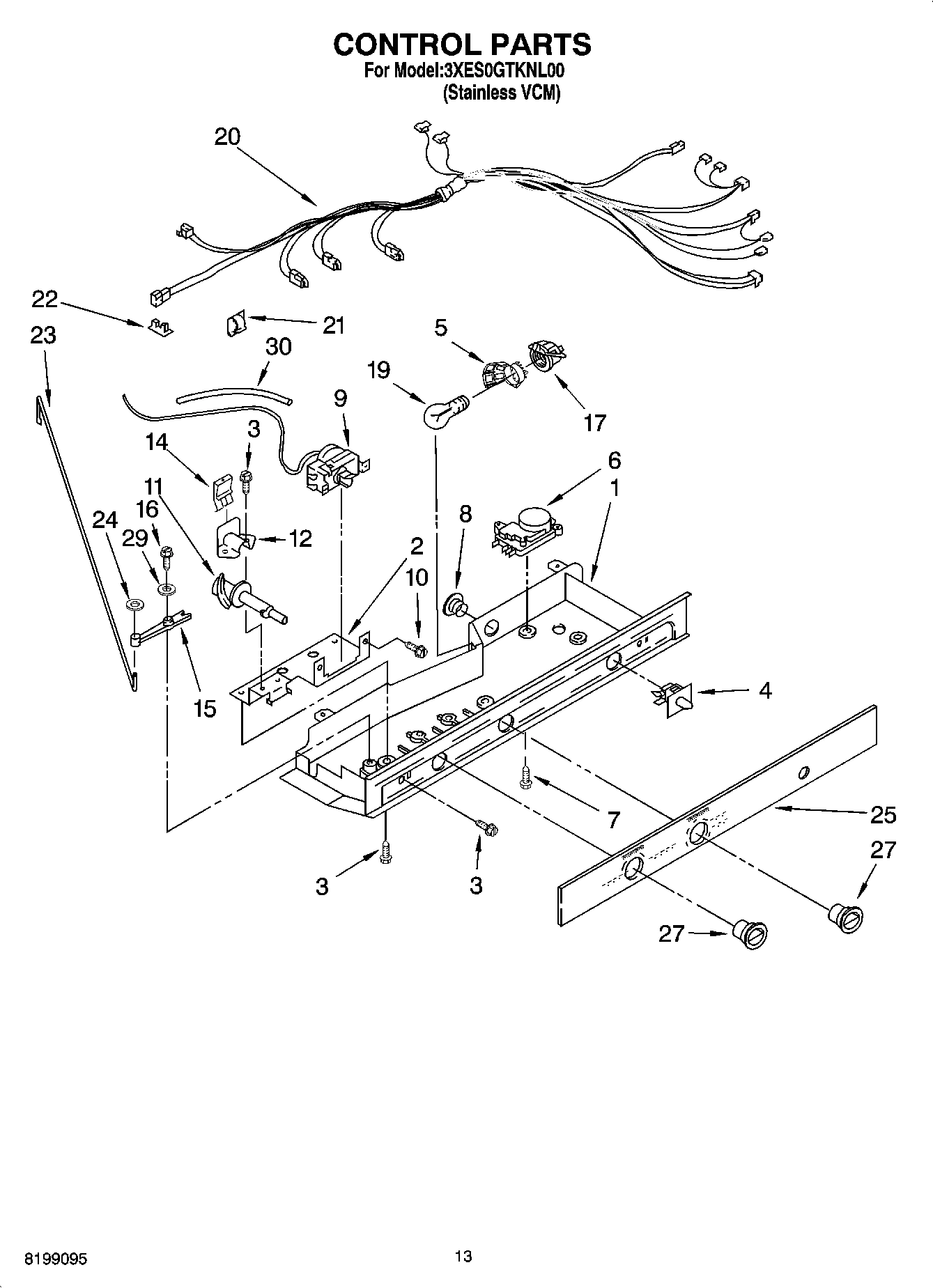 08 - CONTROL PARTS, OPTIONAL PARTS (NOT INCLUDED)
