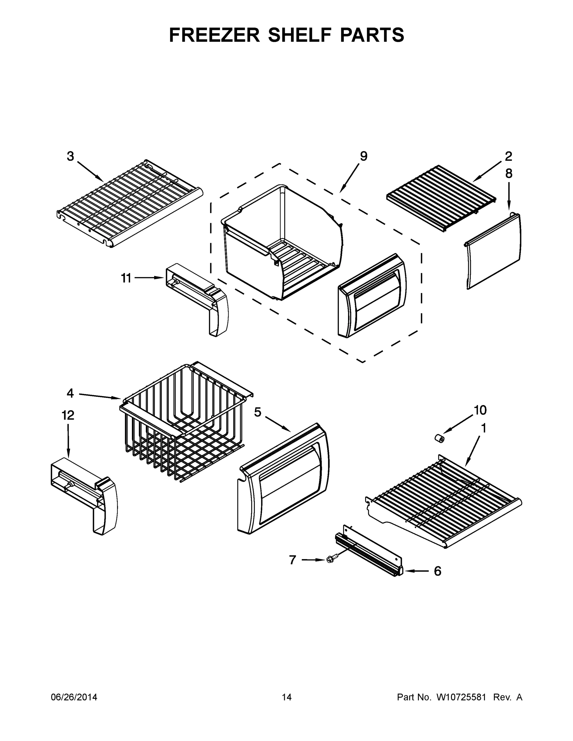 08 - FREEZER SHELF PARTS