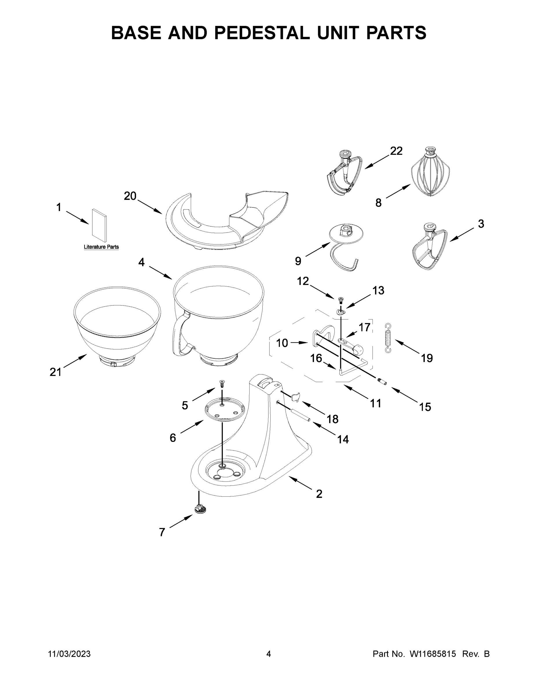 03 - BASE AND PEDESTAL UNIT PARTS