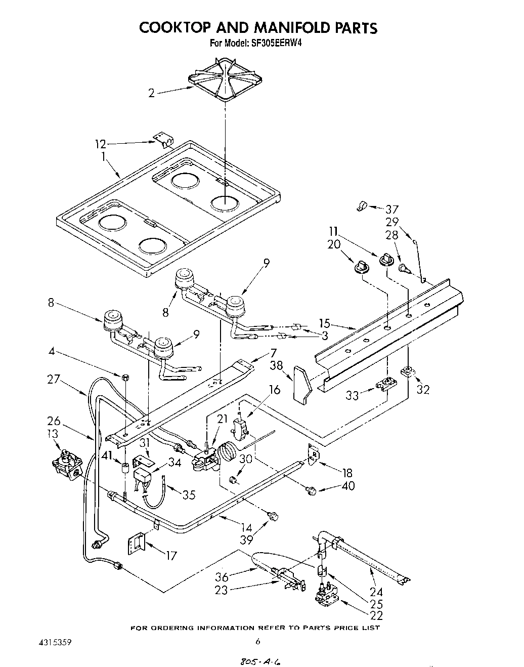 05 - COOK TOP AND MANIFOLD , LITERATURE