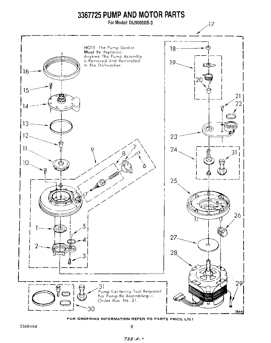 06 - 3367725 PUMP AND MOTOR