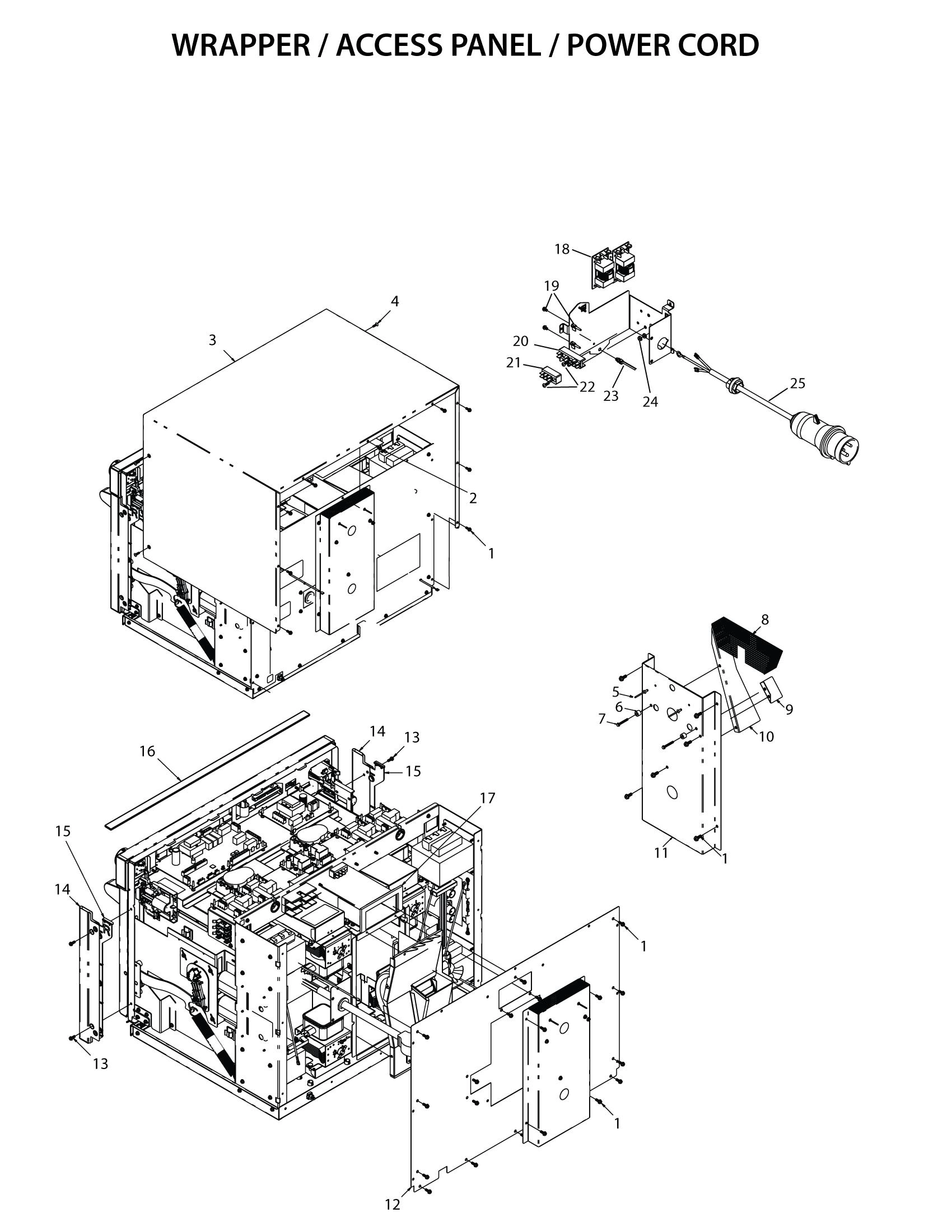 WRAPPER / ACCESS PANEL / POWER CORD