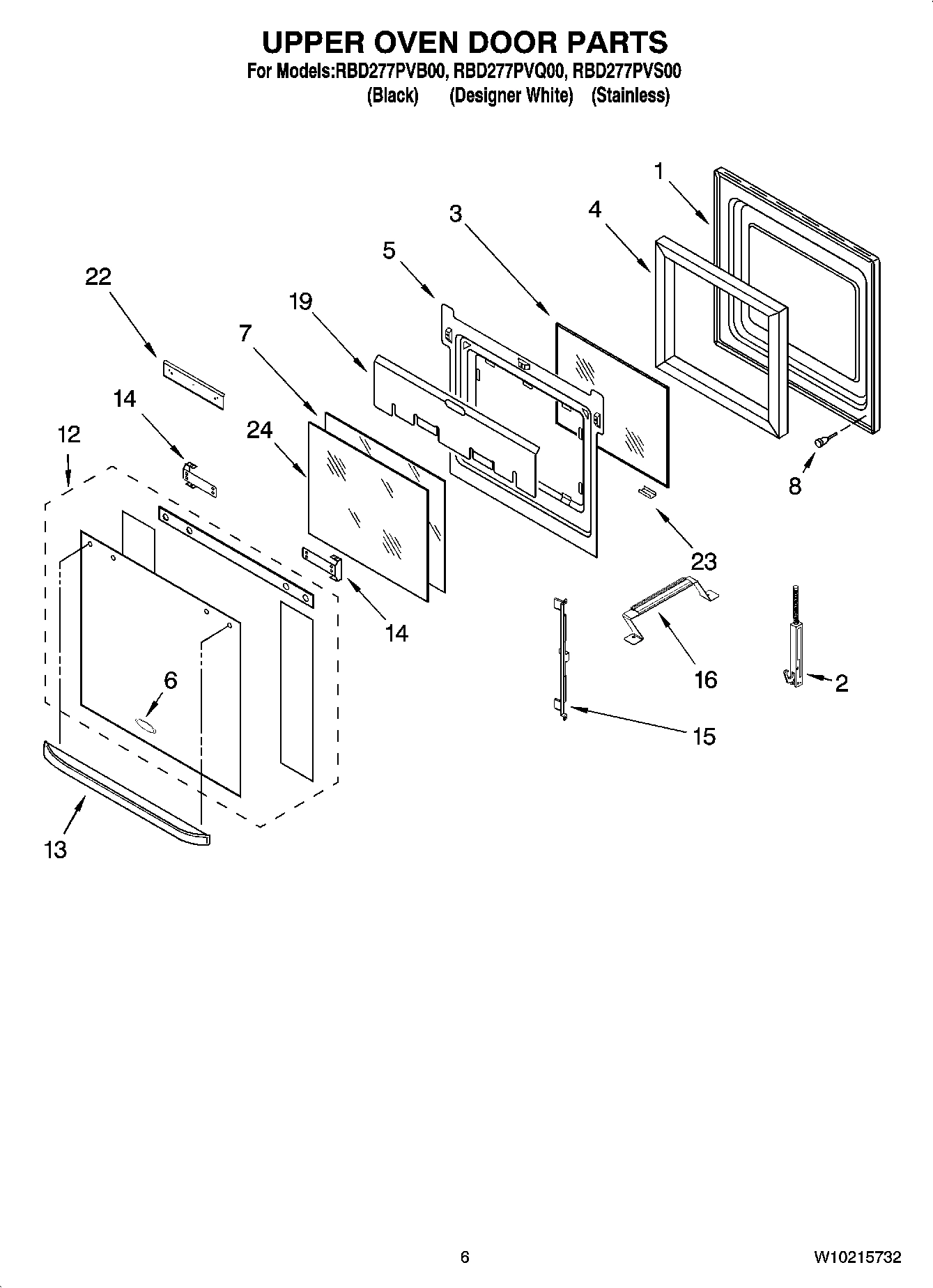 04 - UPPER OVEN DOOR PARTS