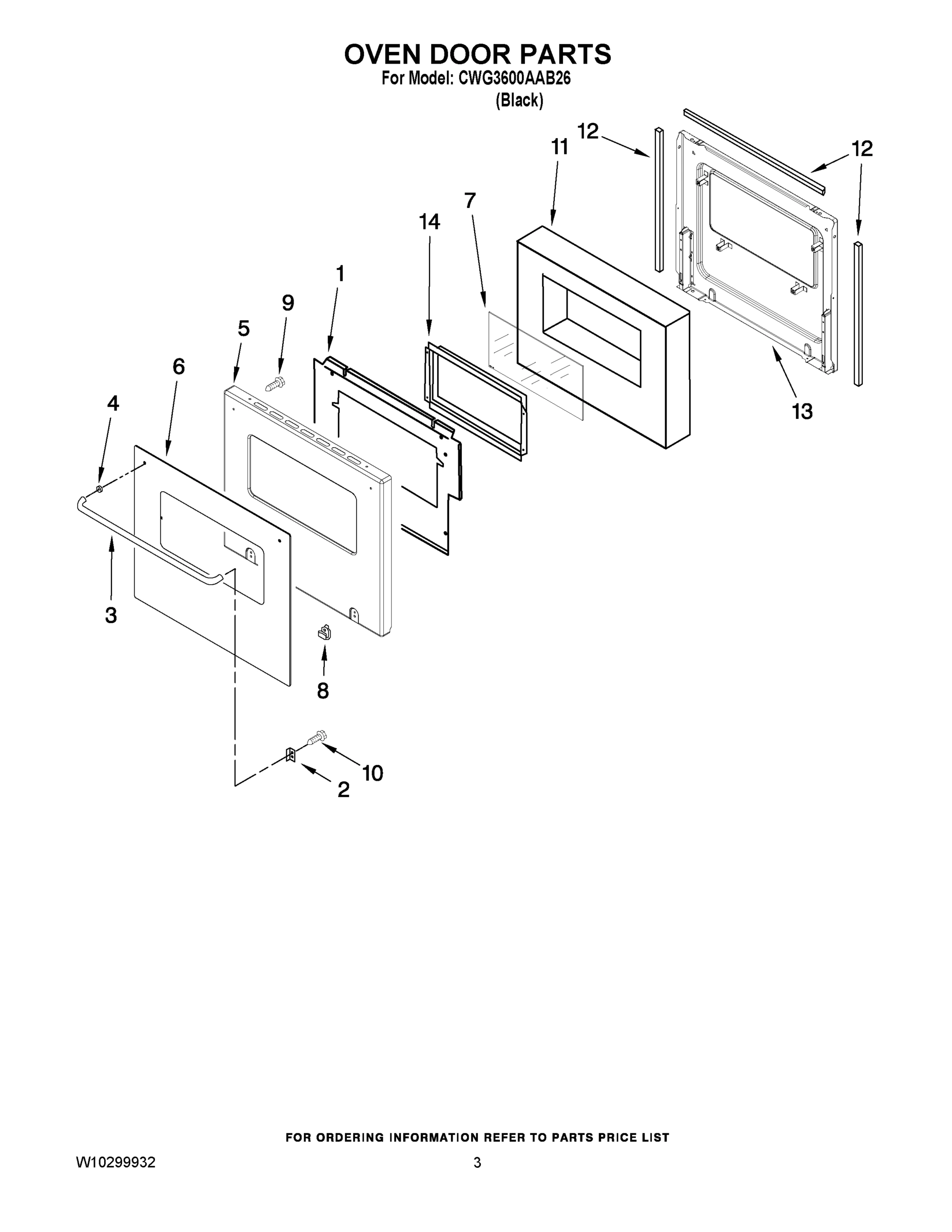 02 - OVEN DOOR PARTS