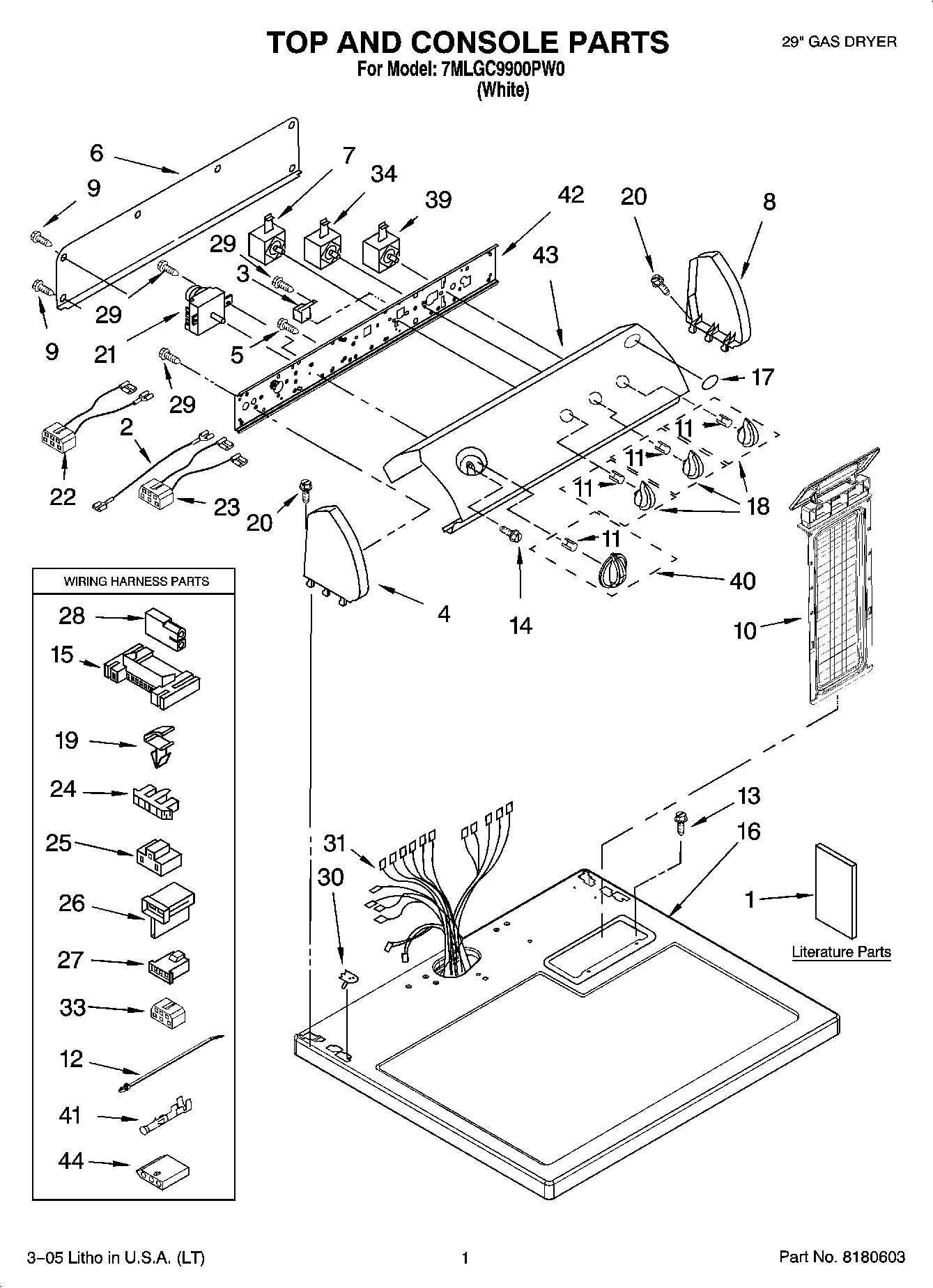 01 - TOP AND CONSOLE PARTS