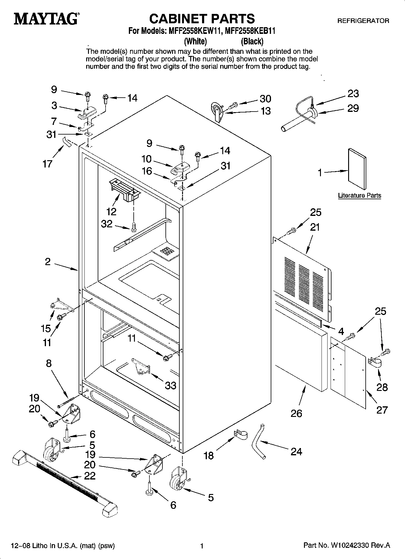 01 - CABINET PARTS