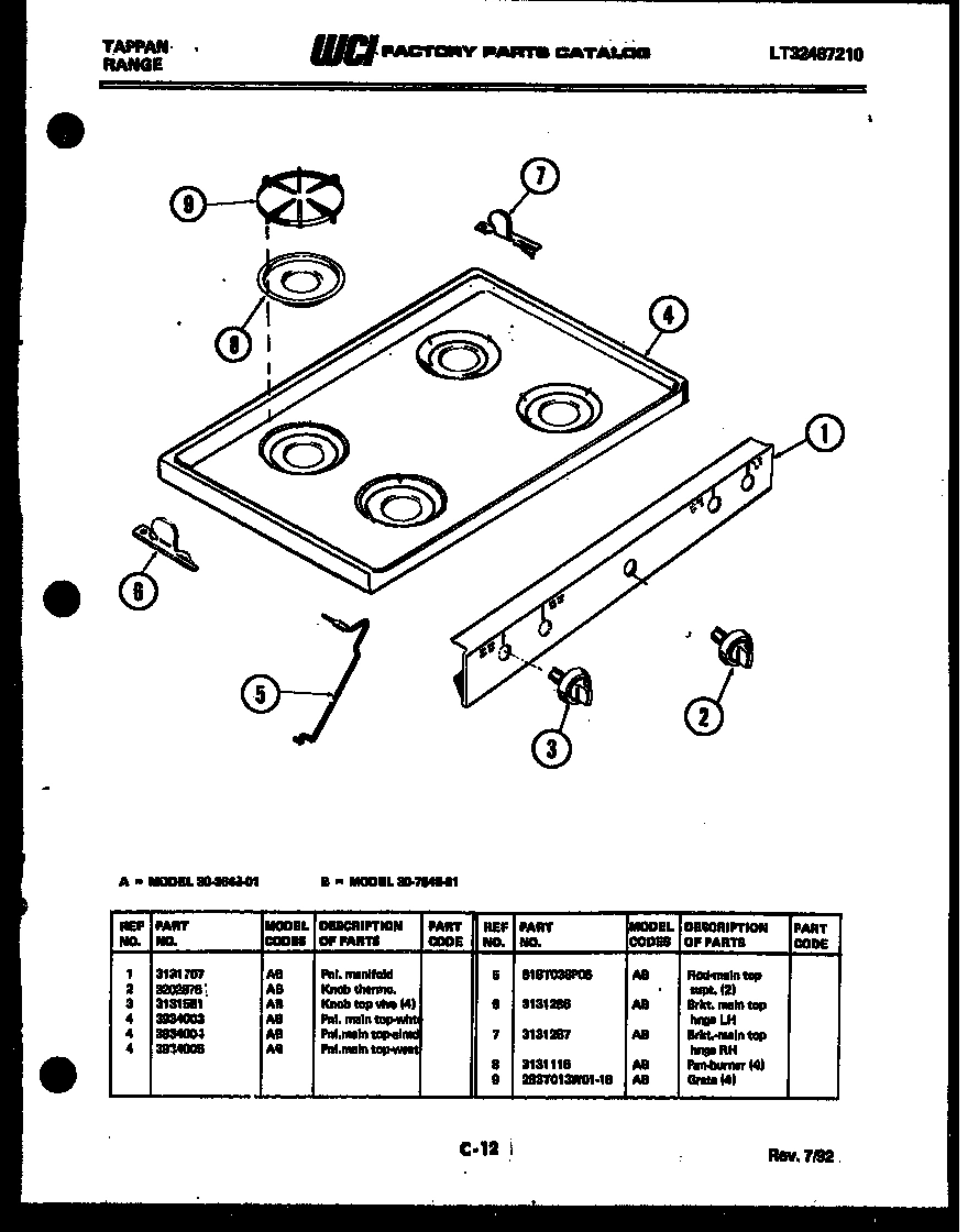 03 - COOKTOP PARTS