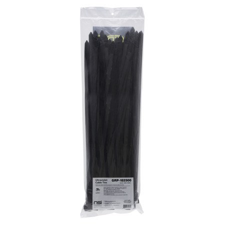 PowerGRP Cable Tie Black 18" 250lb (50PK)