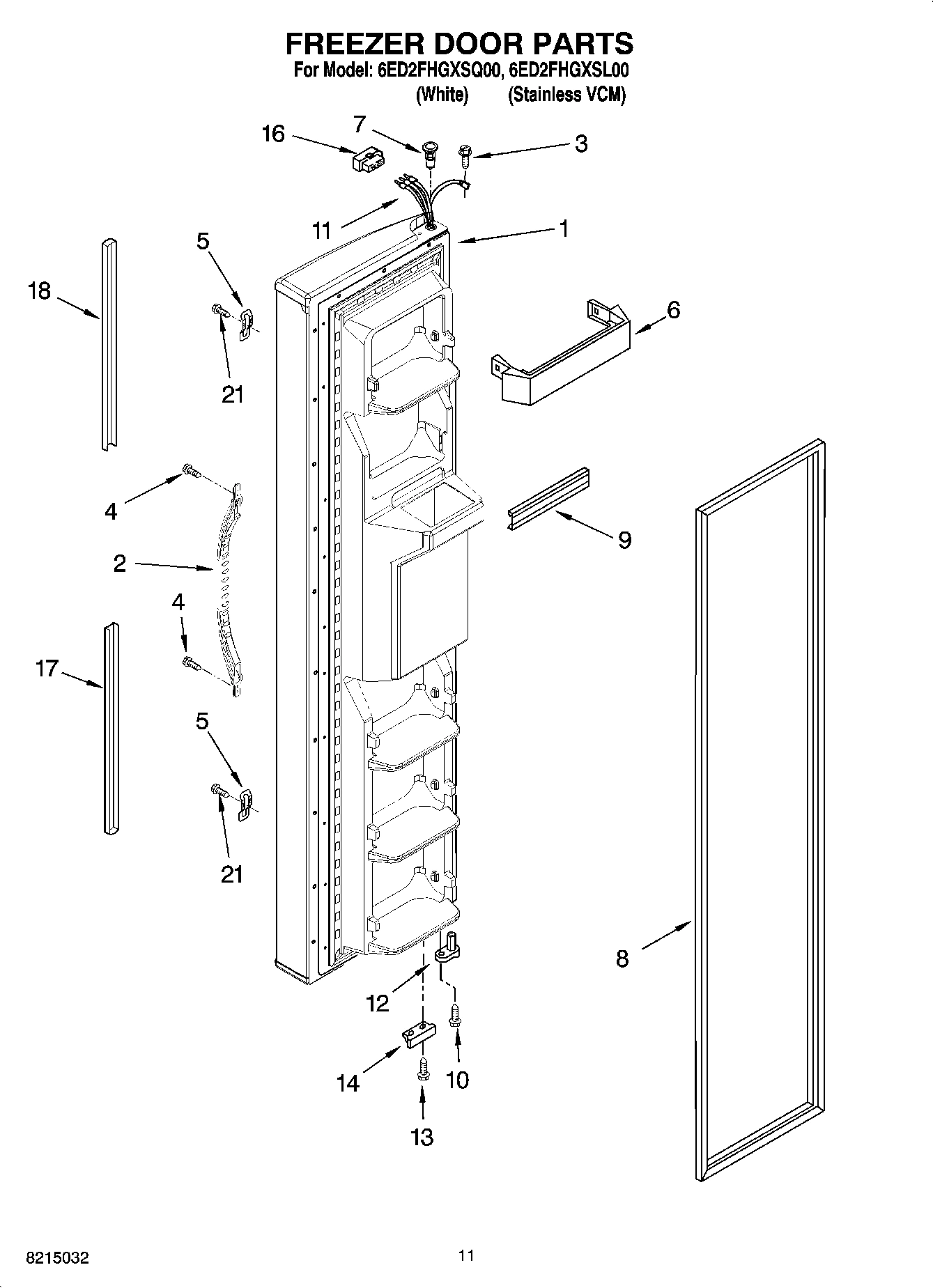 08 - FREEZER DOOR PARTS