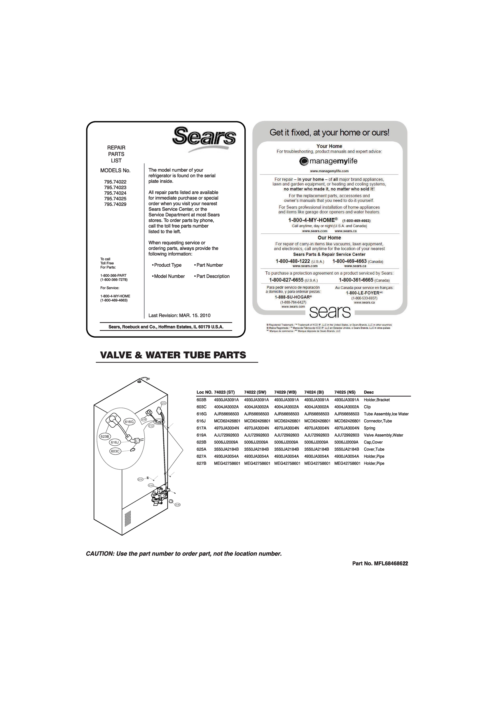 VALVE & WATER TUBE PARTS