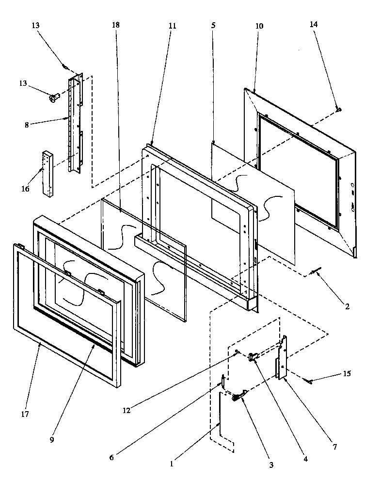 08 - MICROWAVE DOOR ASSY