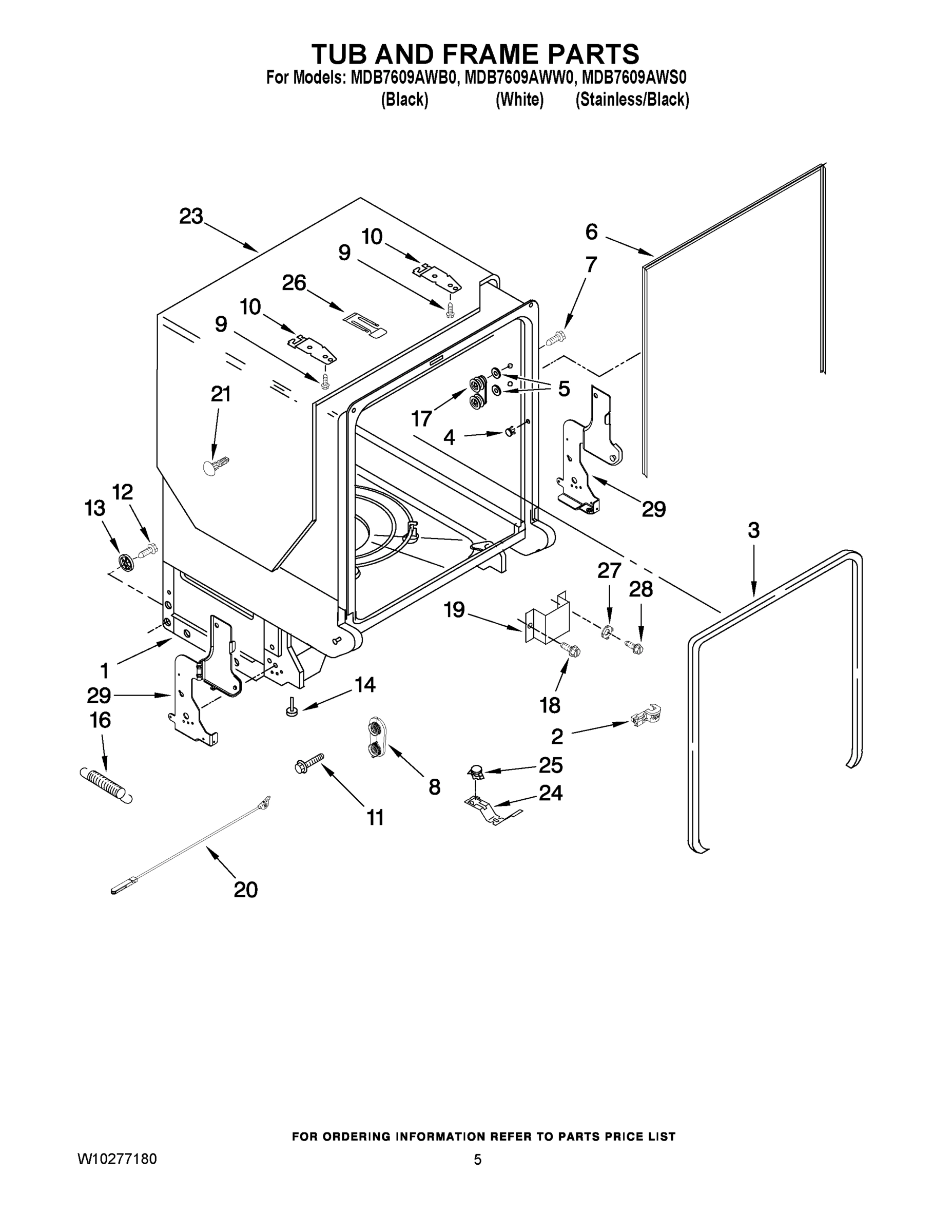 05 - TUB AND FRAME PARTS