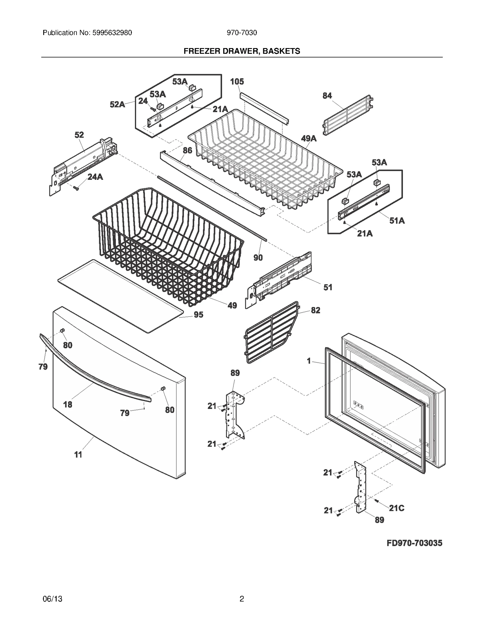 FREEZER DRAWER, BASKETS