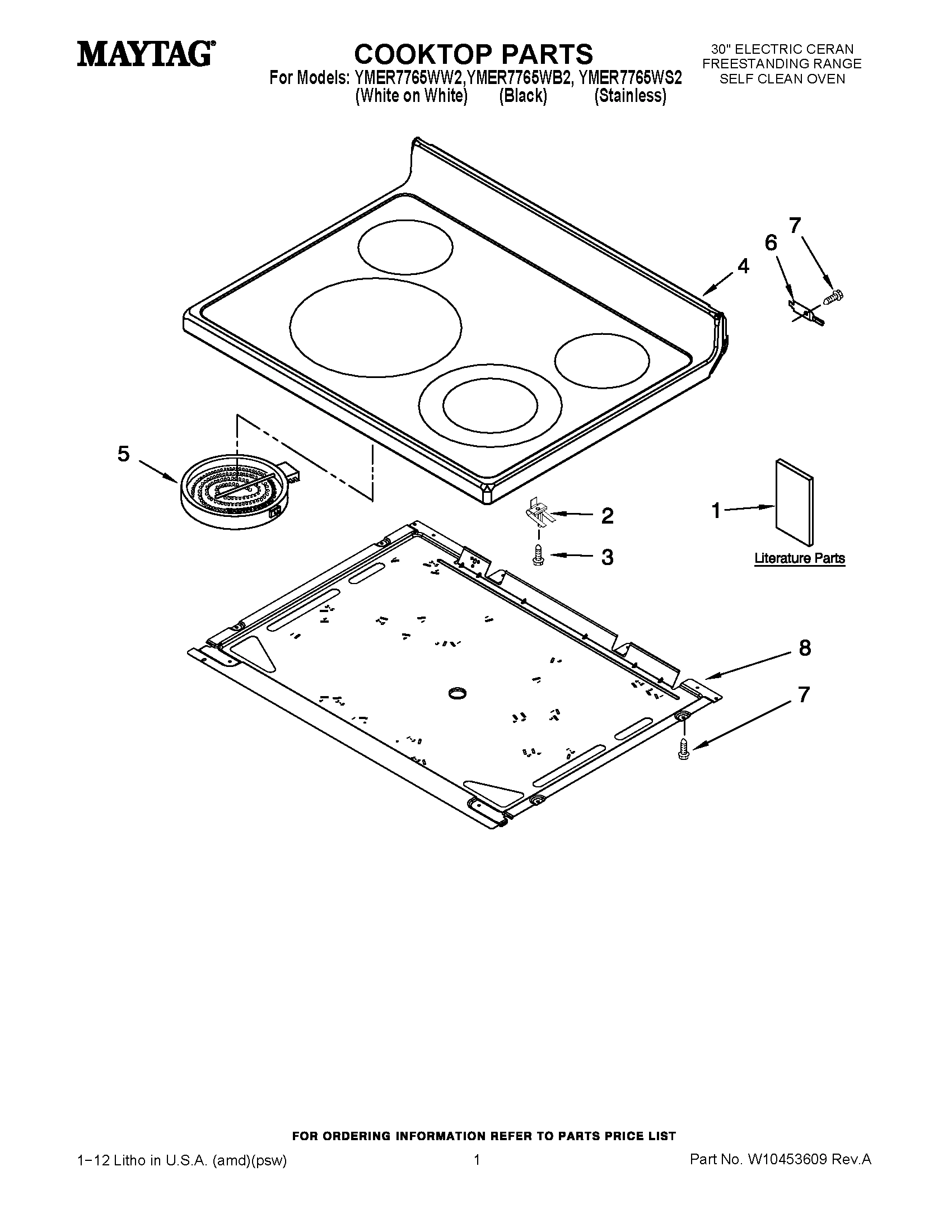 01 - COOKTOP PARTS