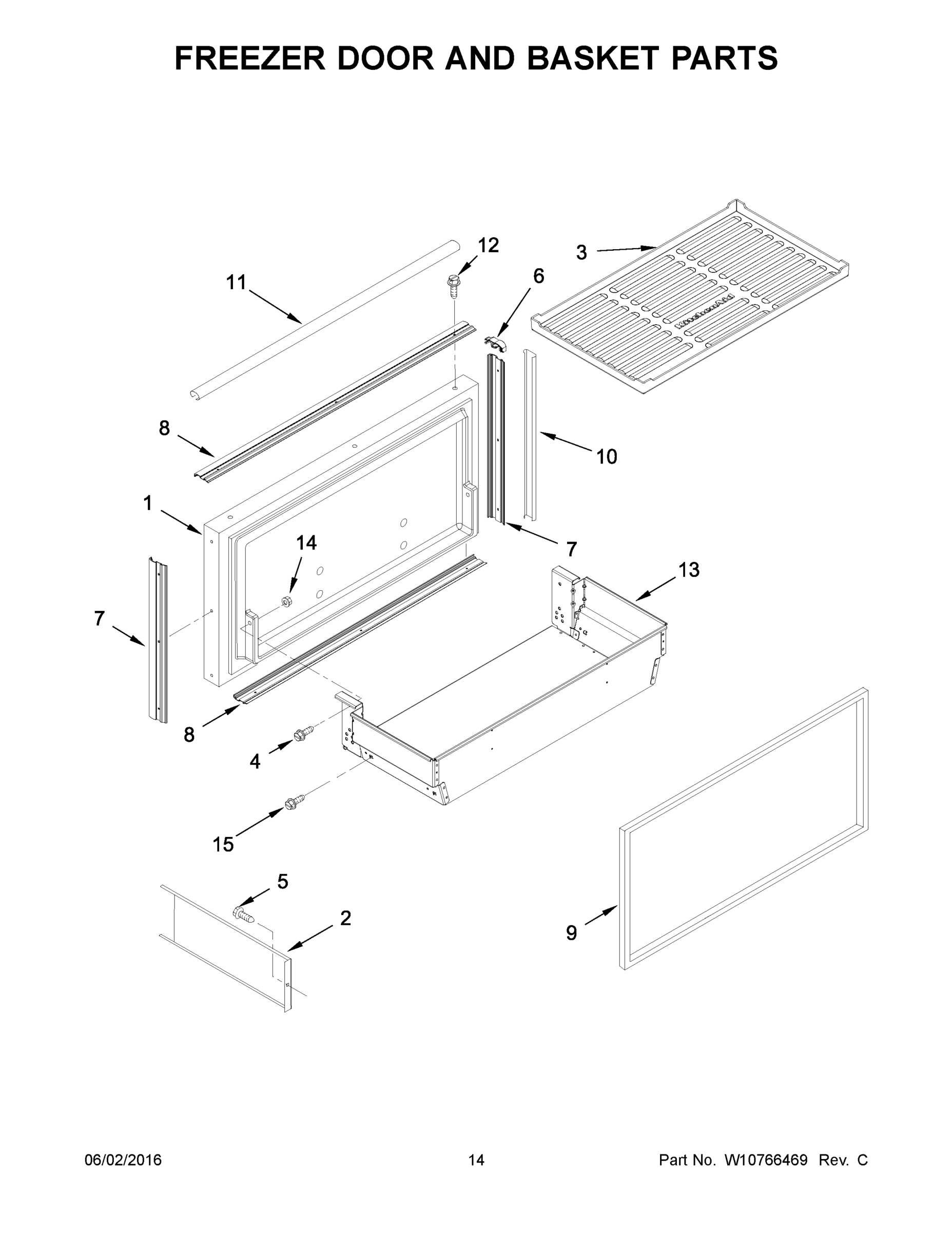 08 - FREEZER DOOR AND BASKET PARTS