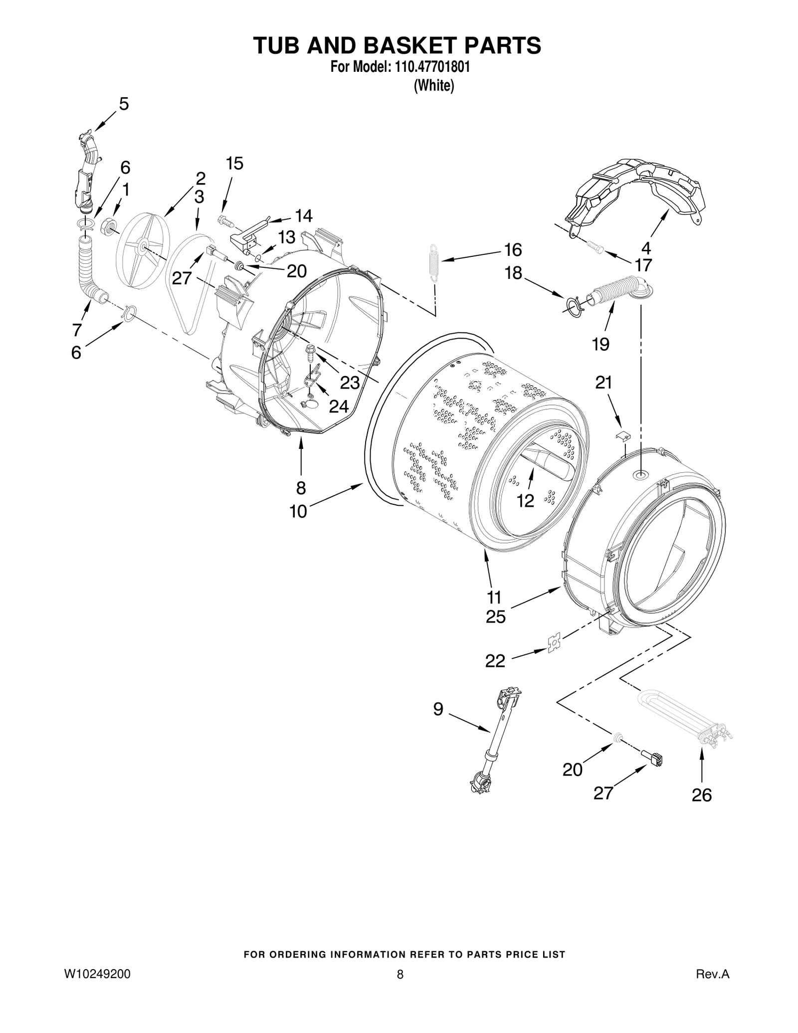 TUB AND BASKET PARTS