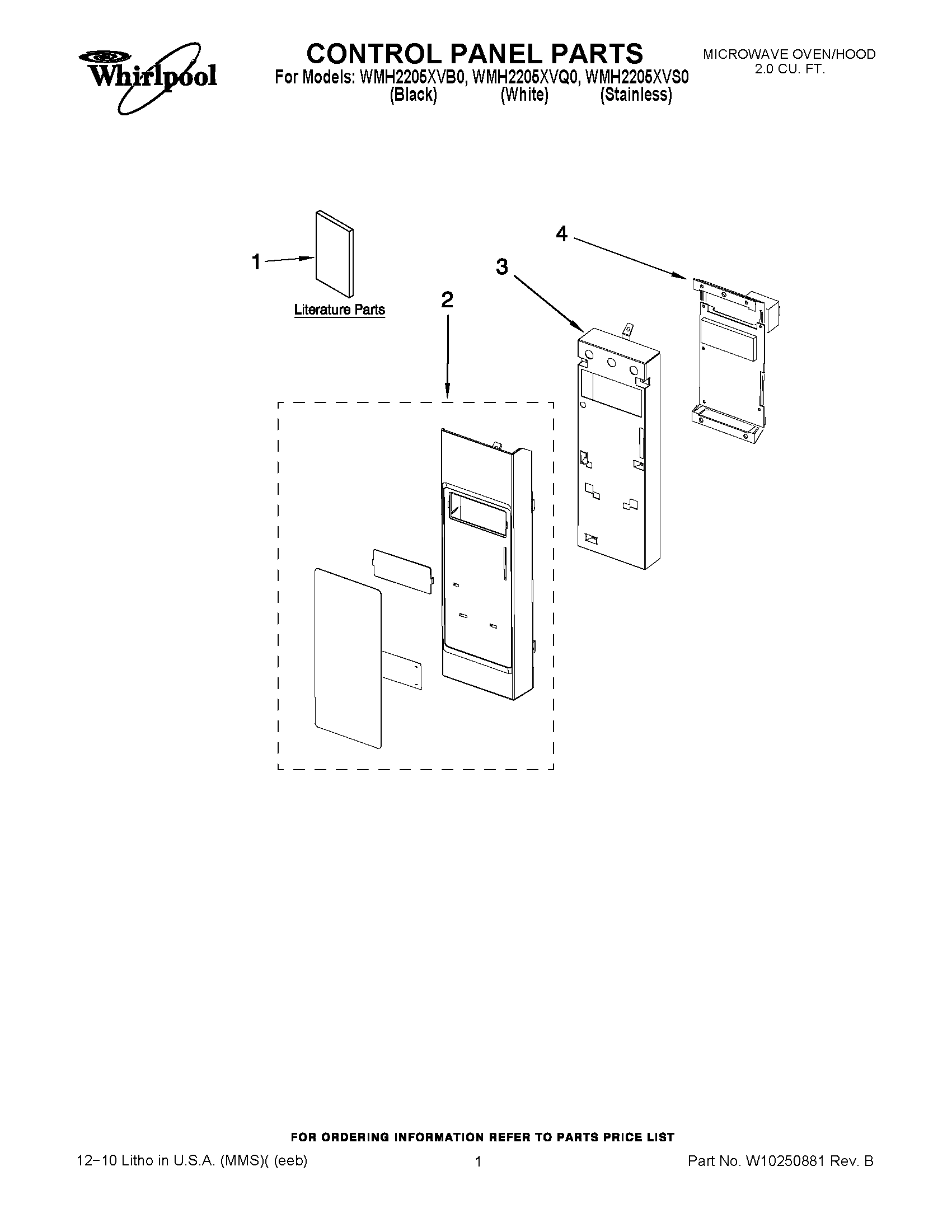 01 - CONTROL PANEL PARTS