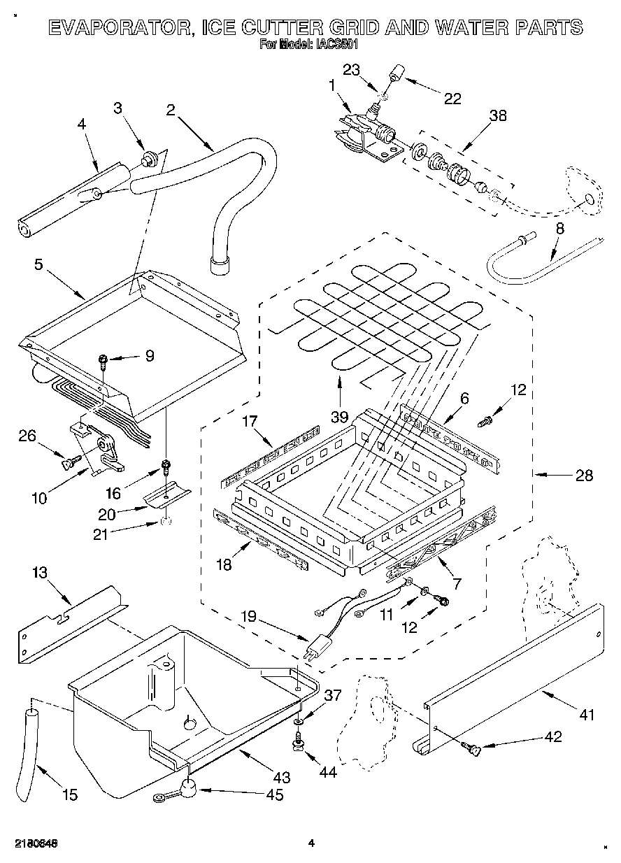 03 - EVAPORATOR, ICE CUTTER GRID AND WATER