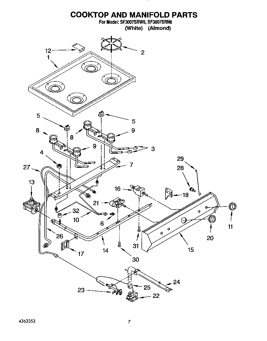 05 - COOKTOP AND MANIFOLD, LIT/OPTIONAL