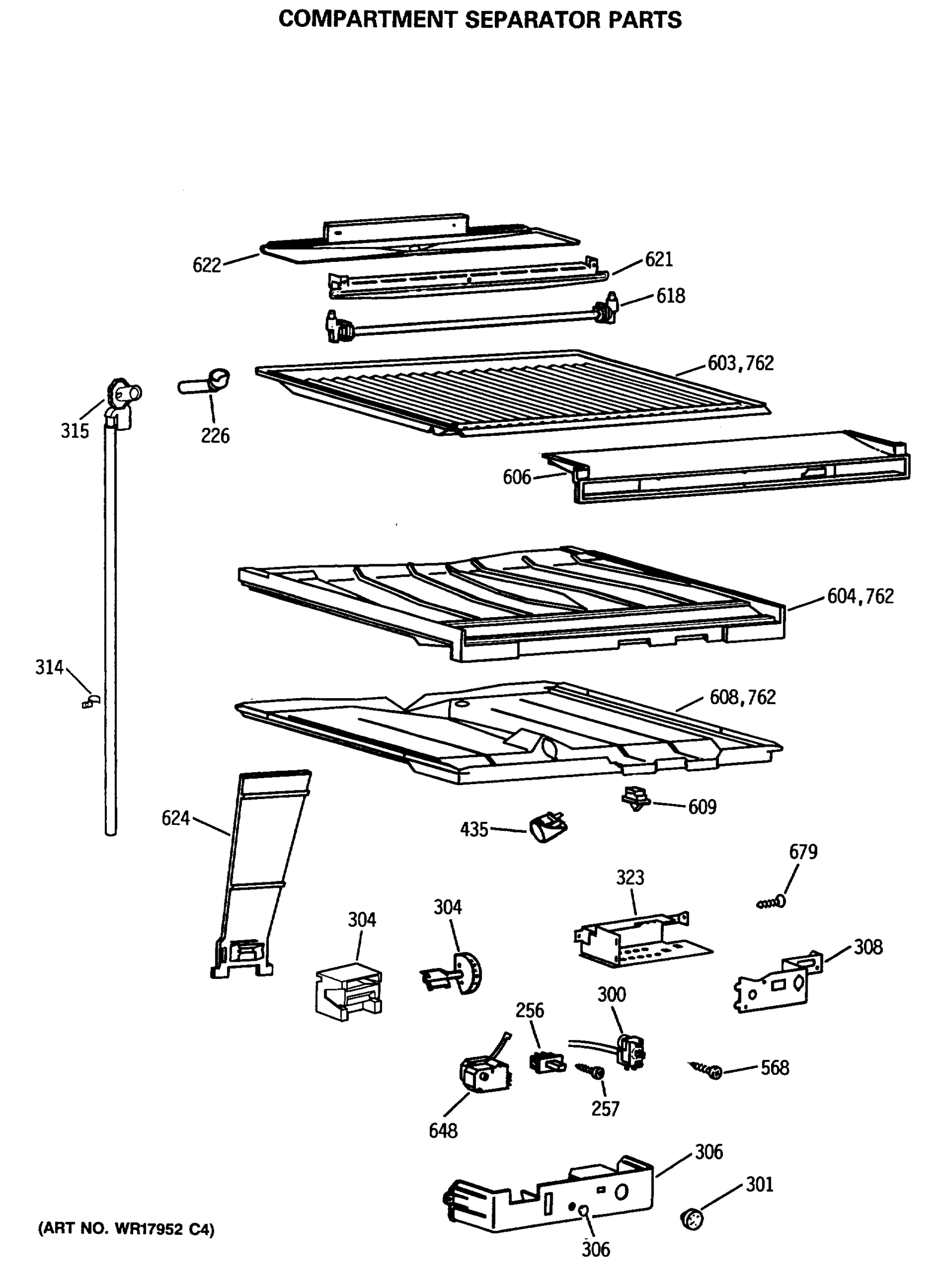 COMPARTMENT SEPARATOR PARTS