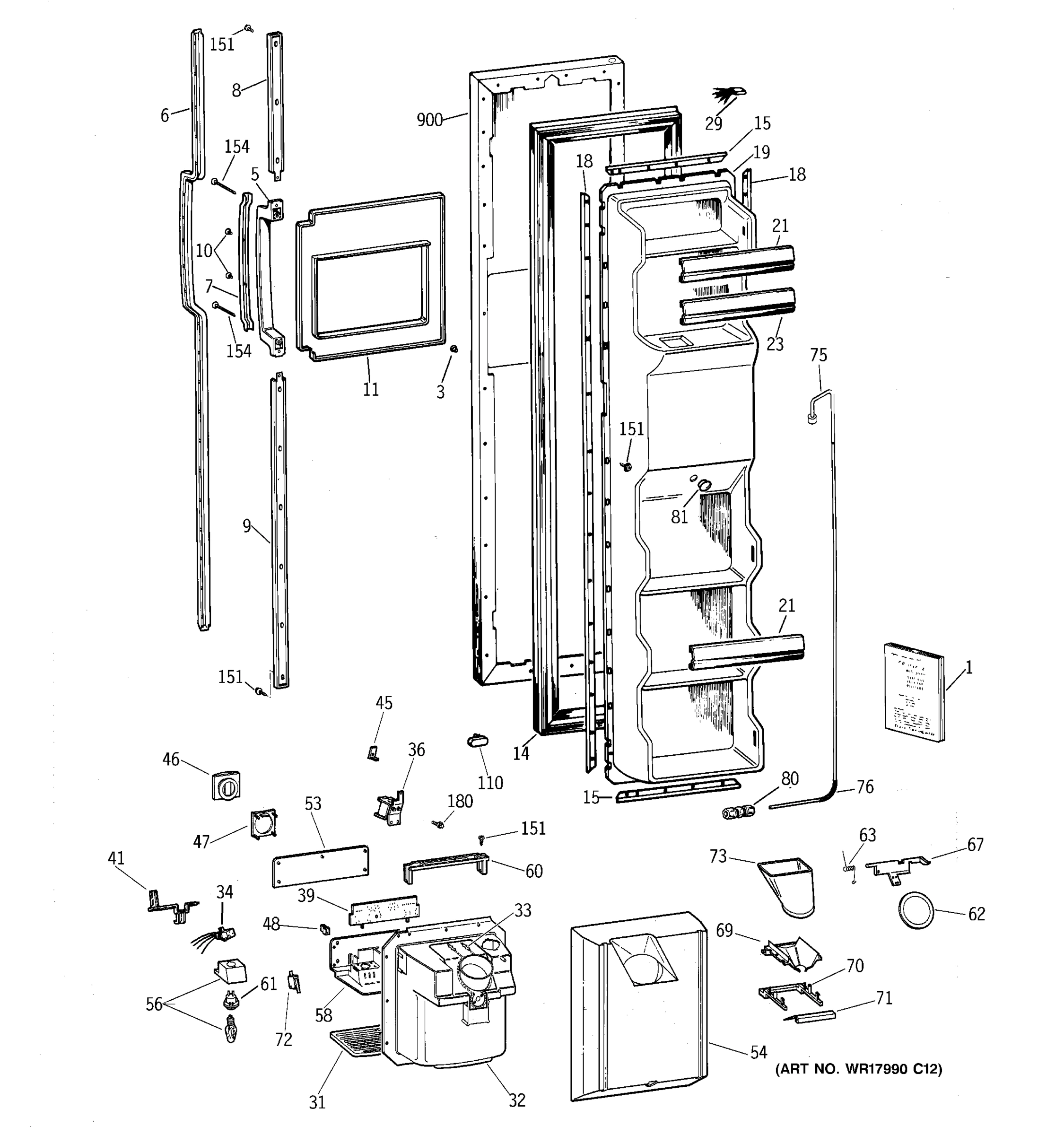 FREEZER DOOR