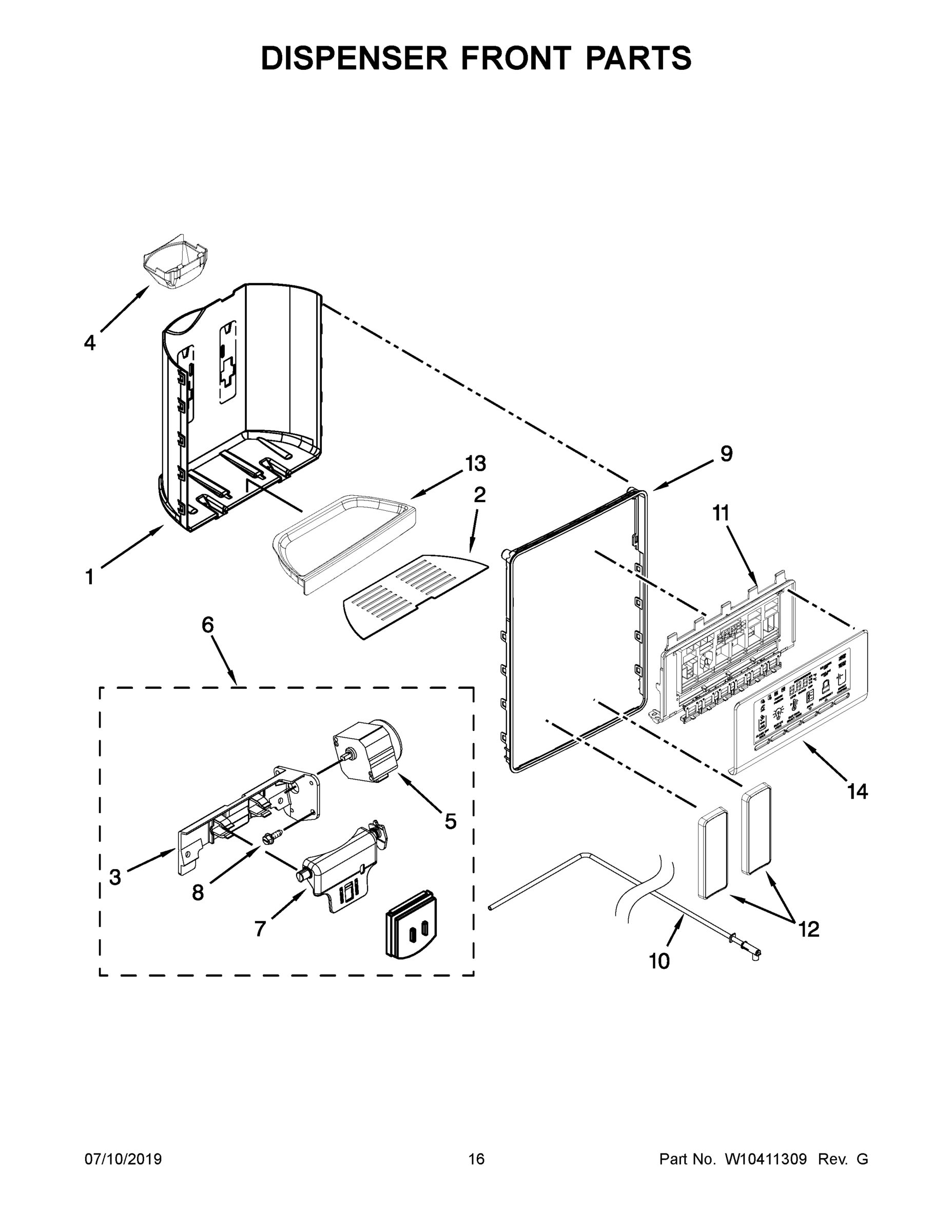 09 - DISPENSER FRONT PARTS