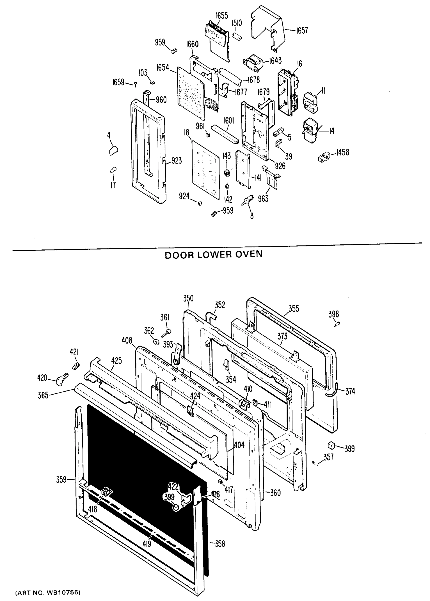 DOOR LOWER OVEN