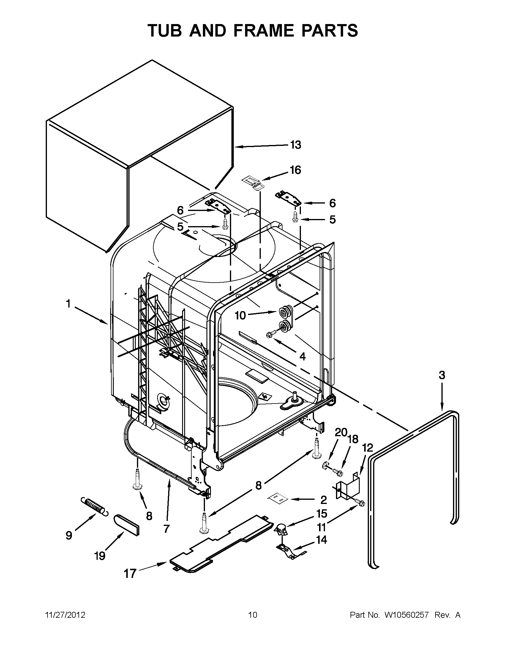 05 - TUB AND FRAME PARTS