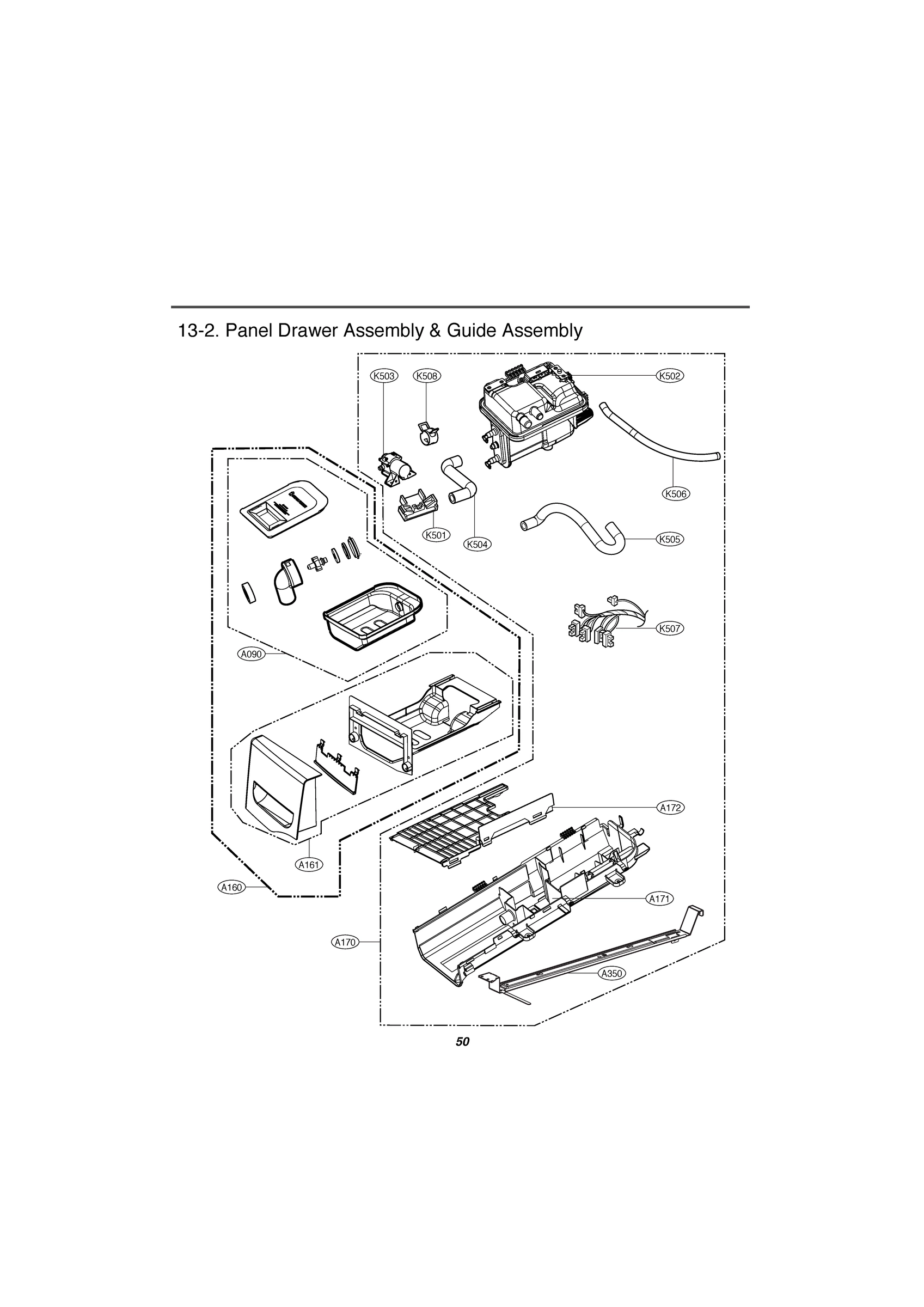 PANEL DRAWER ASSEMBLY & GUIDE ASSEMBLY