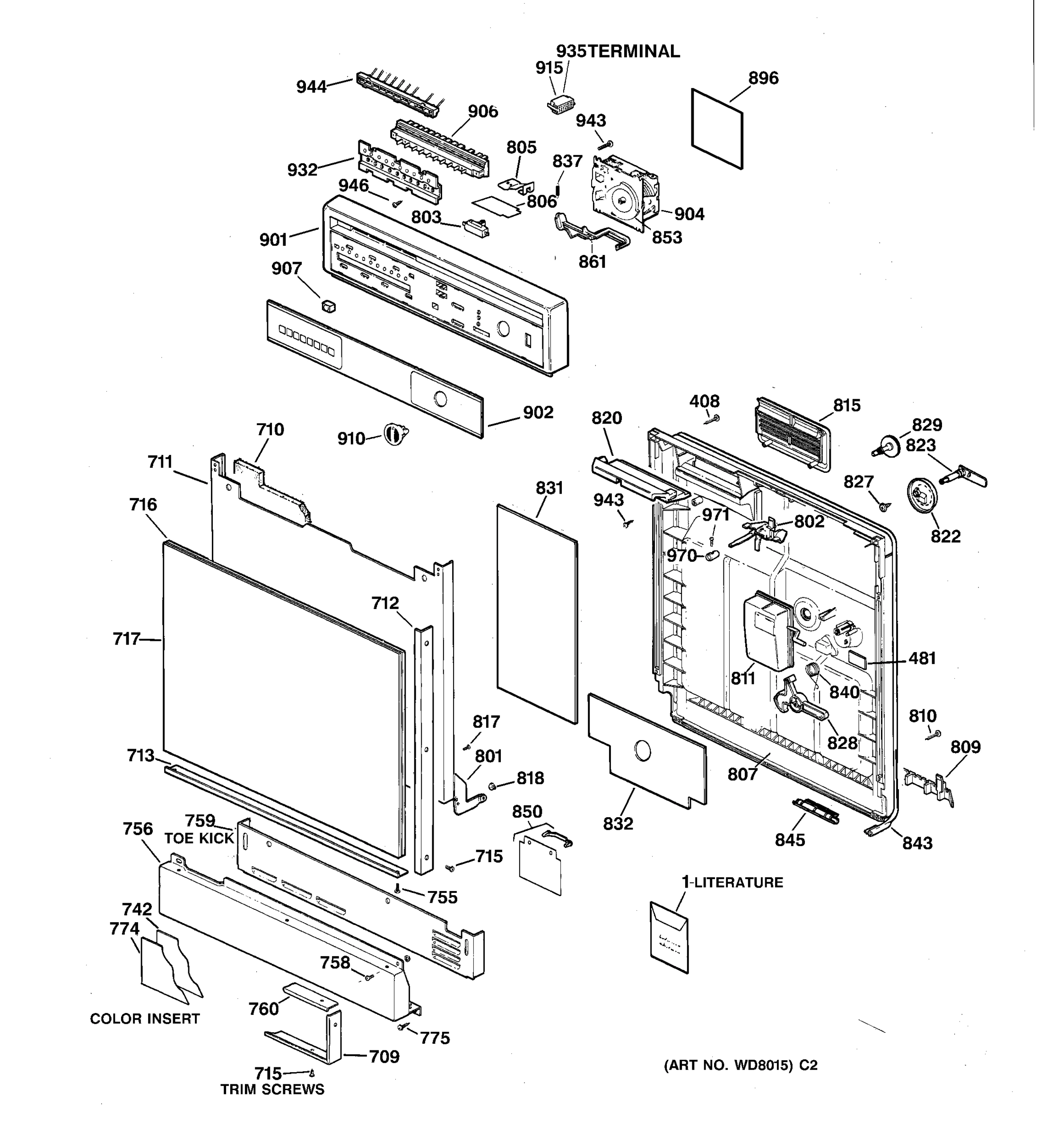 ESCUTCHEON & DOOR ASSEMBLY