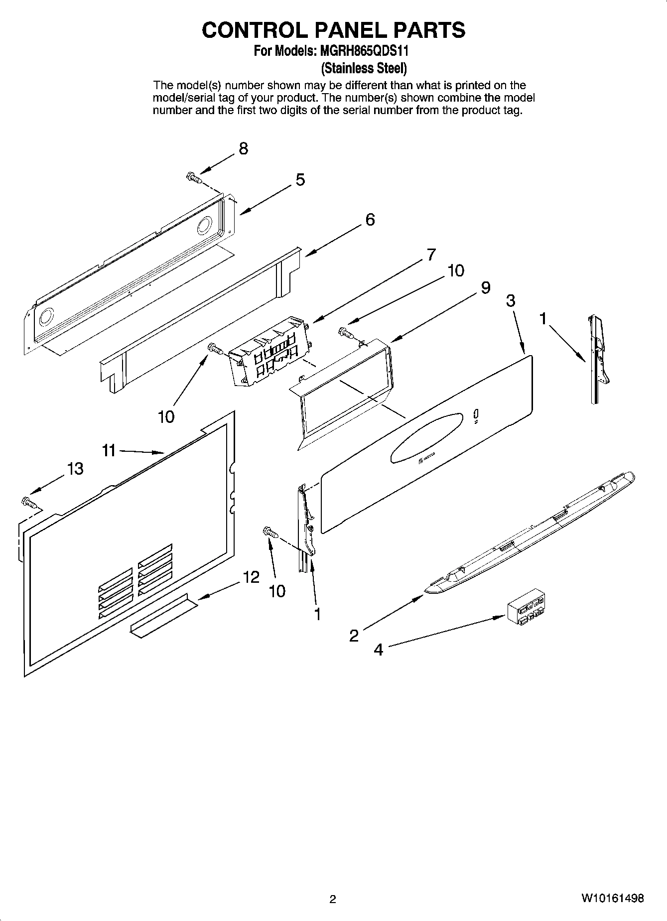 02 - CONTROL PANEL PARTS