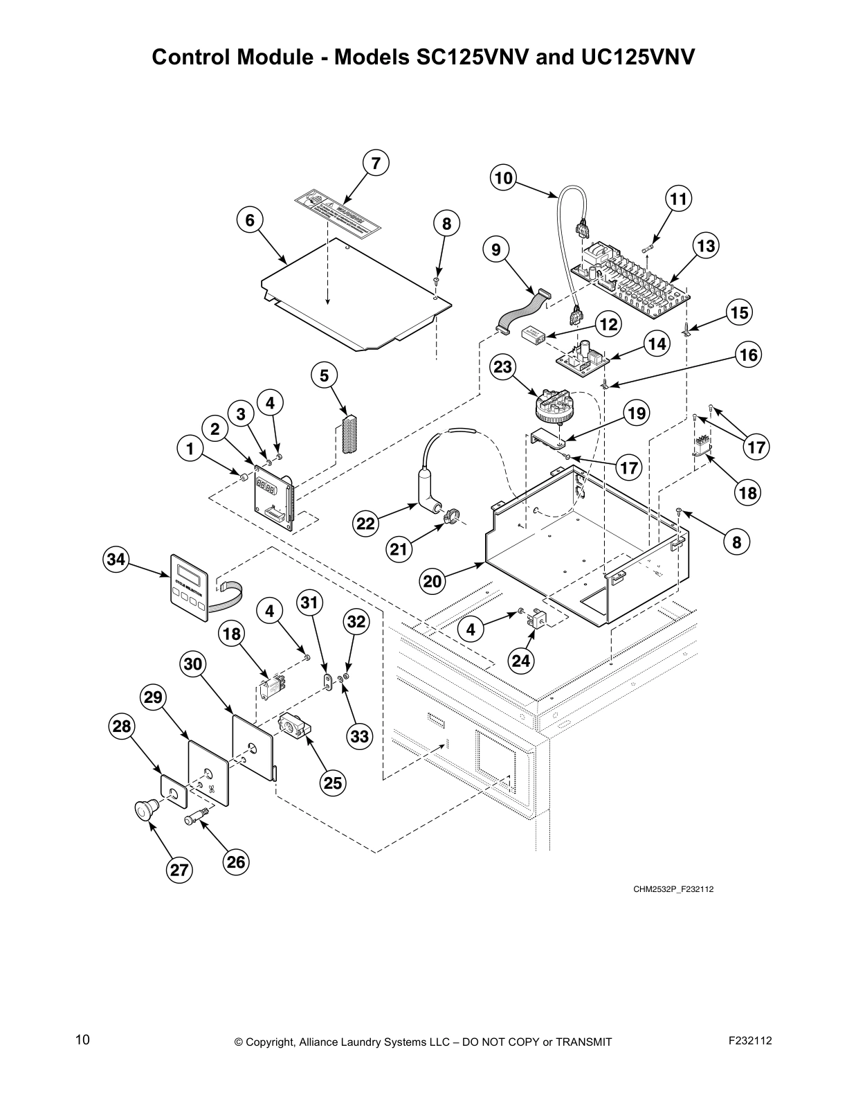 Control Module - Models SC125VNV and UC125VNV